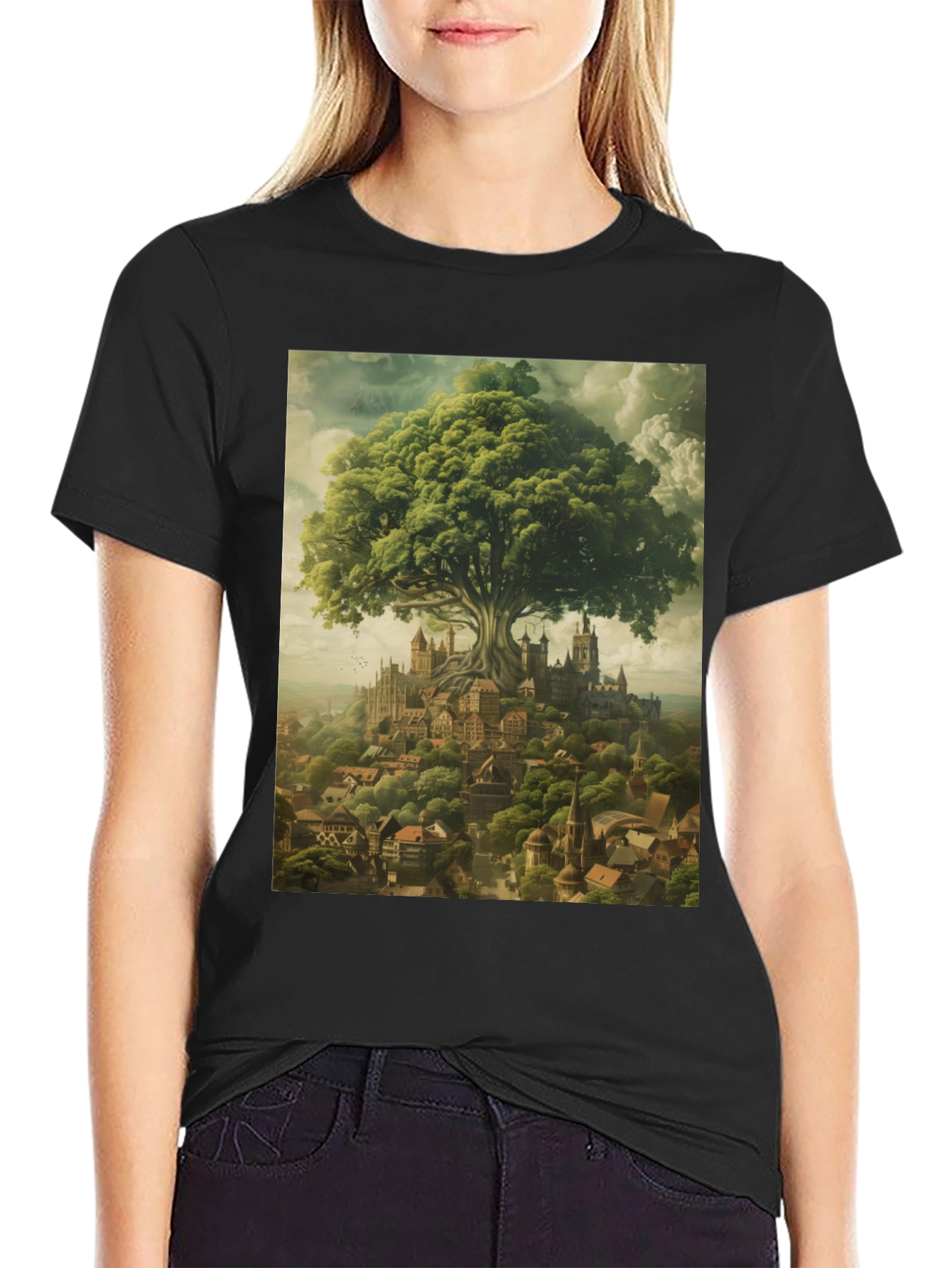 Enchanted Tree City Graphic Tee