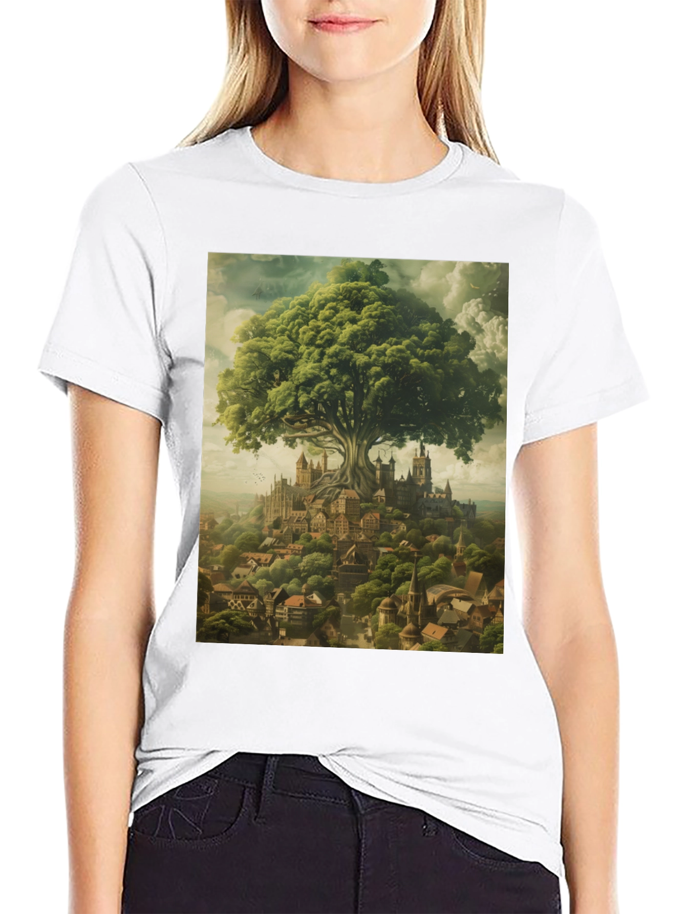 Enchanted Tree City Graphic Tee