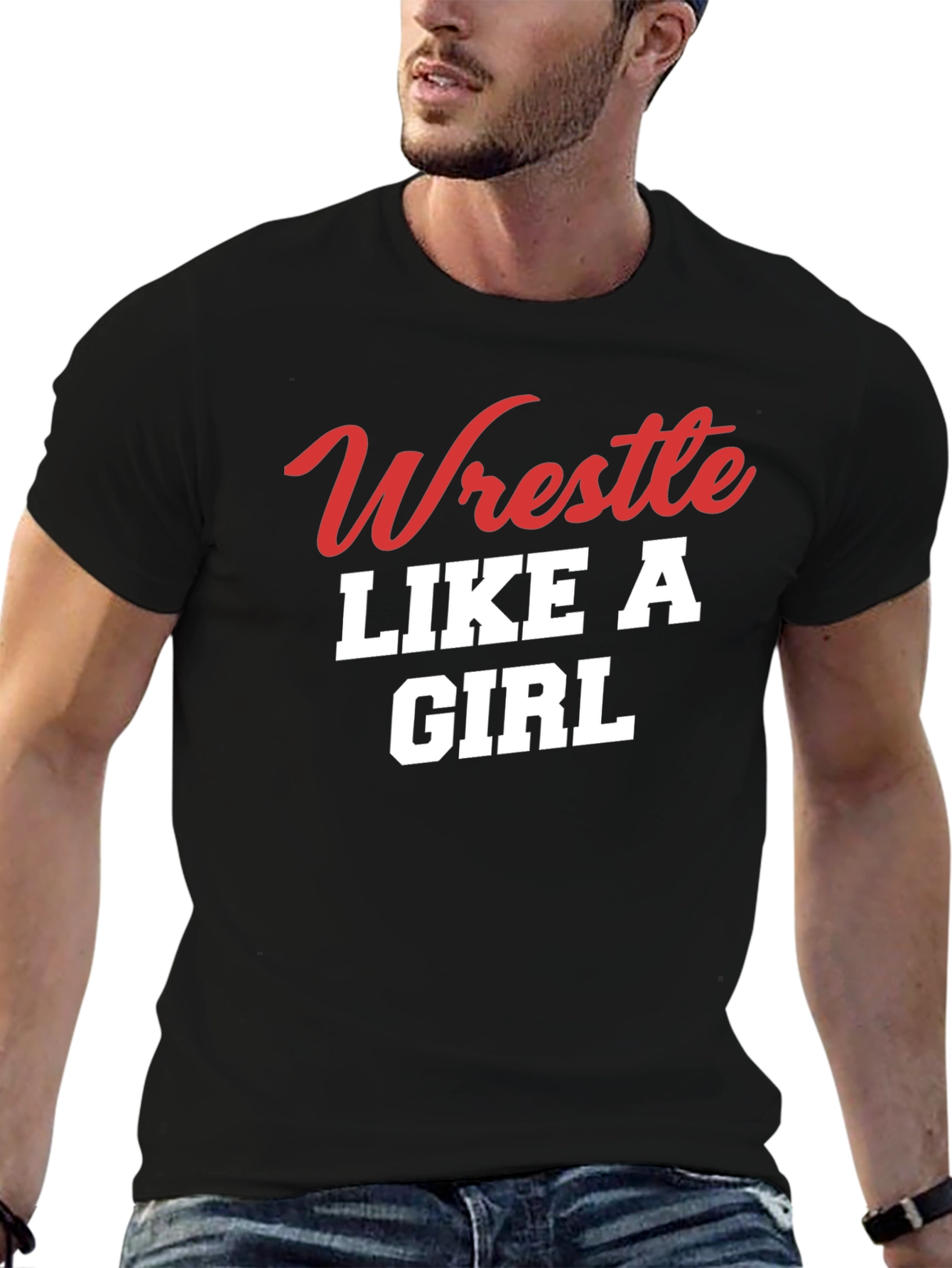 Wrestle Like a Girl T-Shirt - Black