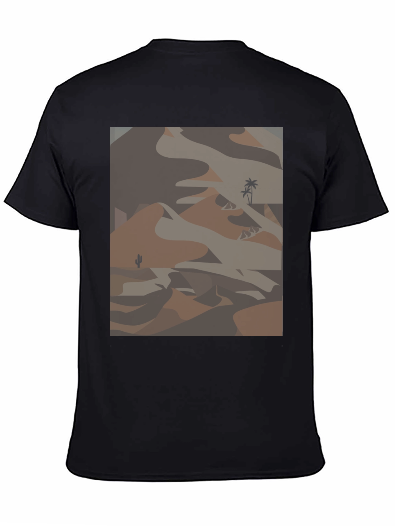 Desert Scene Graphic Tee - Black