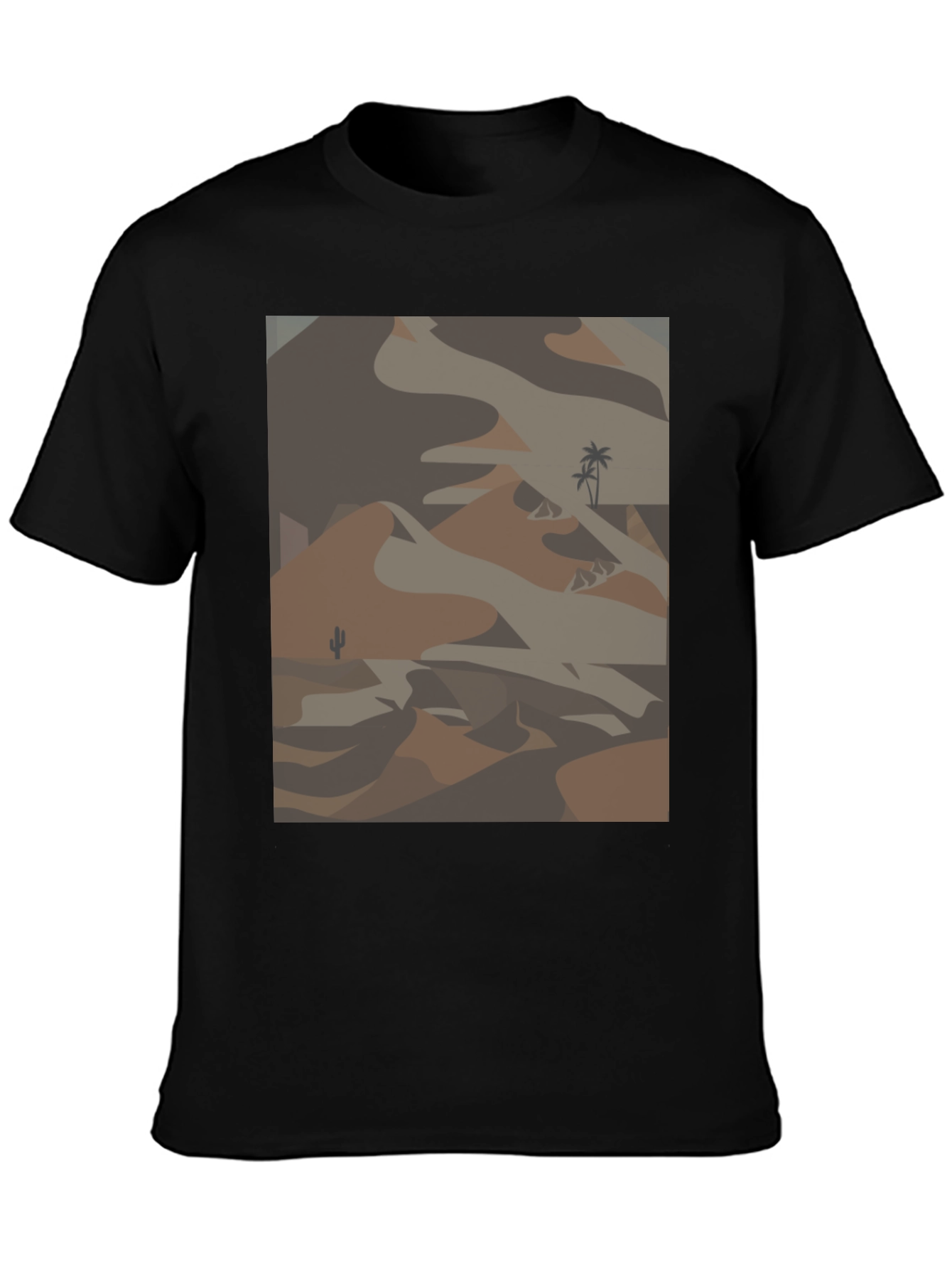 Desert Scene Graphic Tee - Black