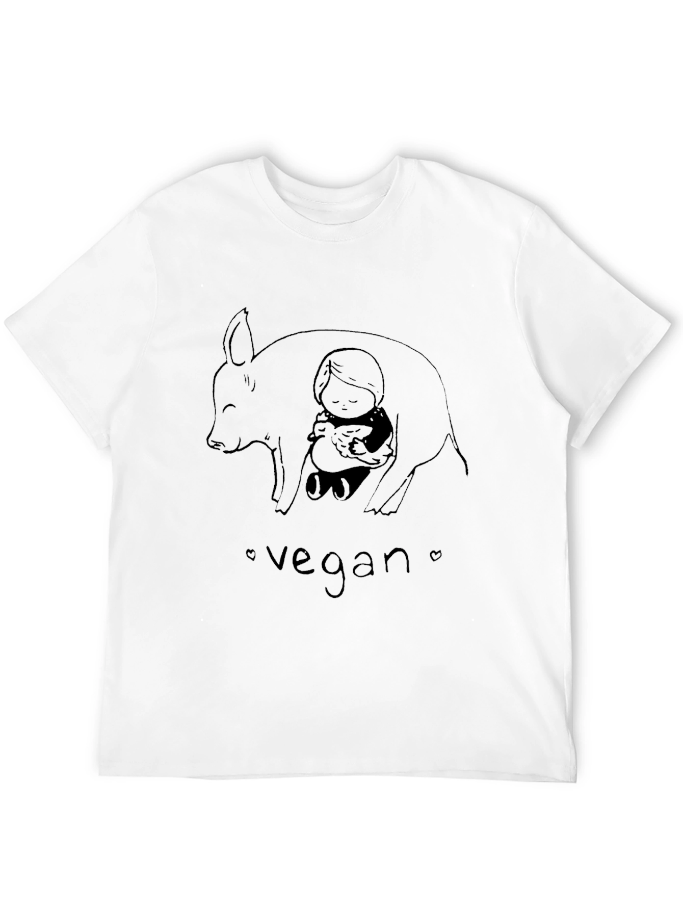 Vegan Graphic Tee - Unisex Black T-Shirt
