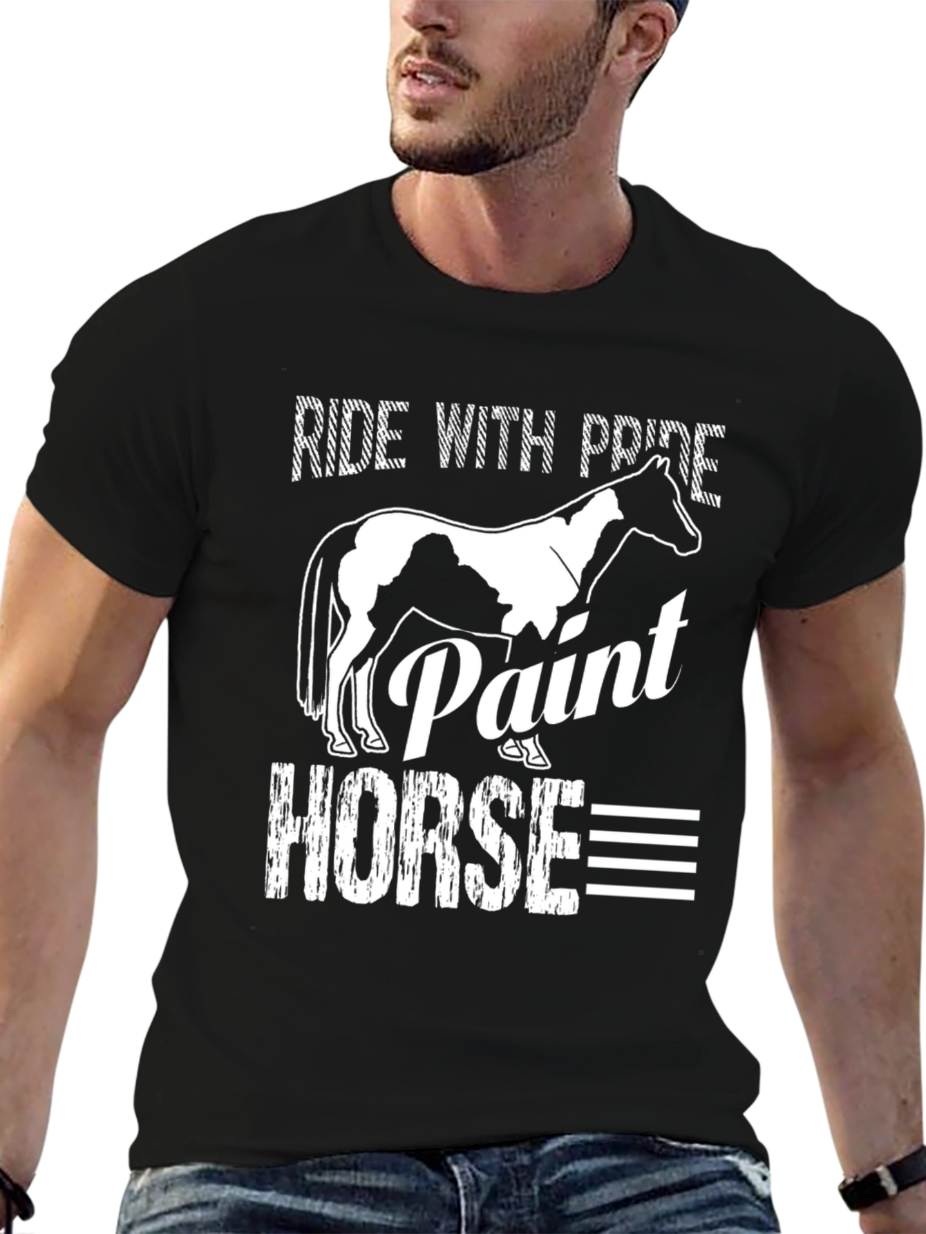 Ride with Pride Paint Horse Graphic Tee