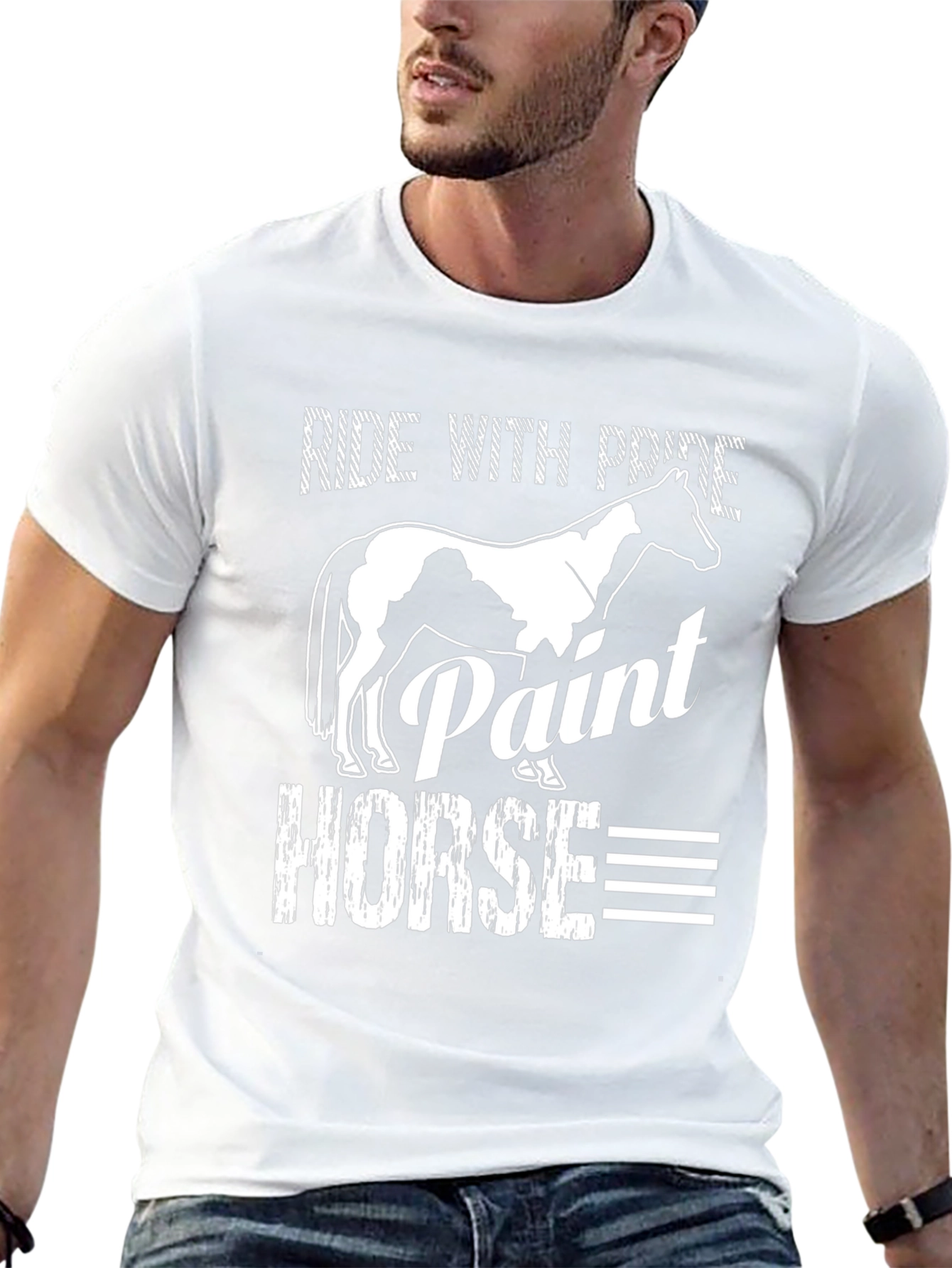 Ride with Pride Paint Horse Graphic Tee