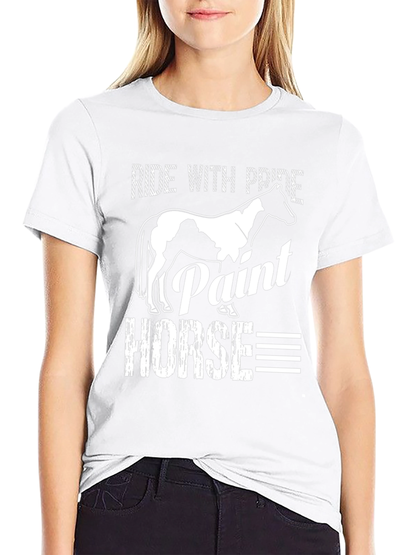 Ride with Pride Paint Horse Graphic Tee