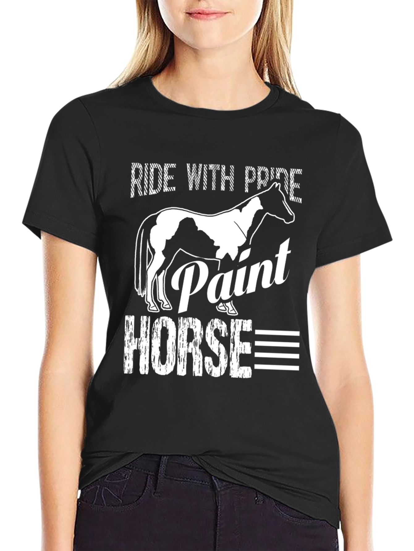 Ride with Pride Paint Horse Graphic Tee
