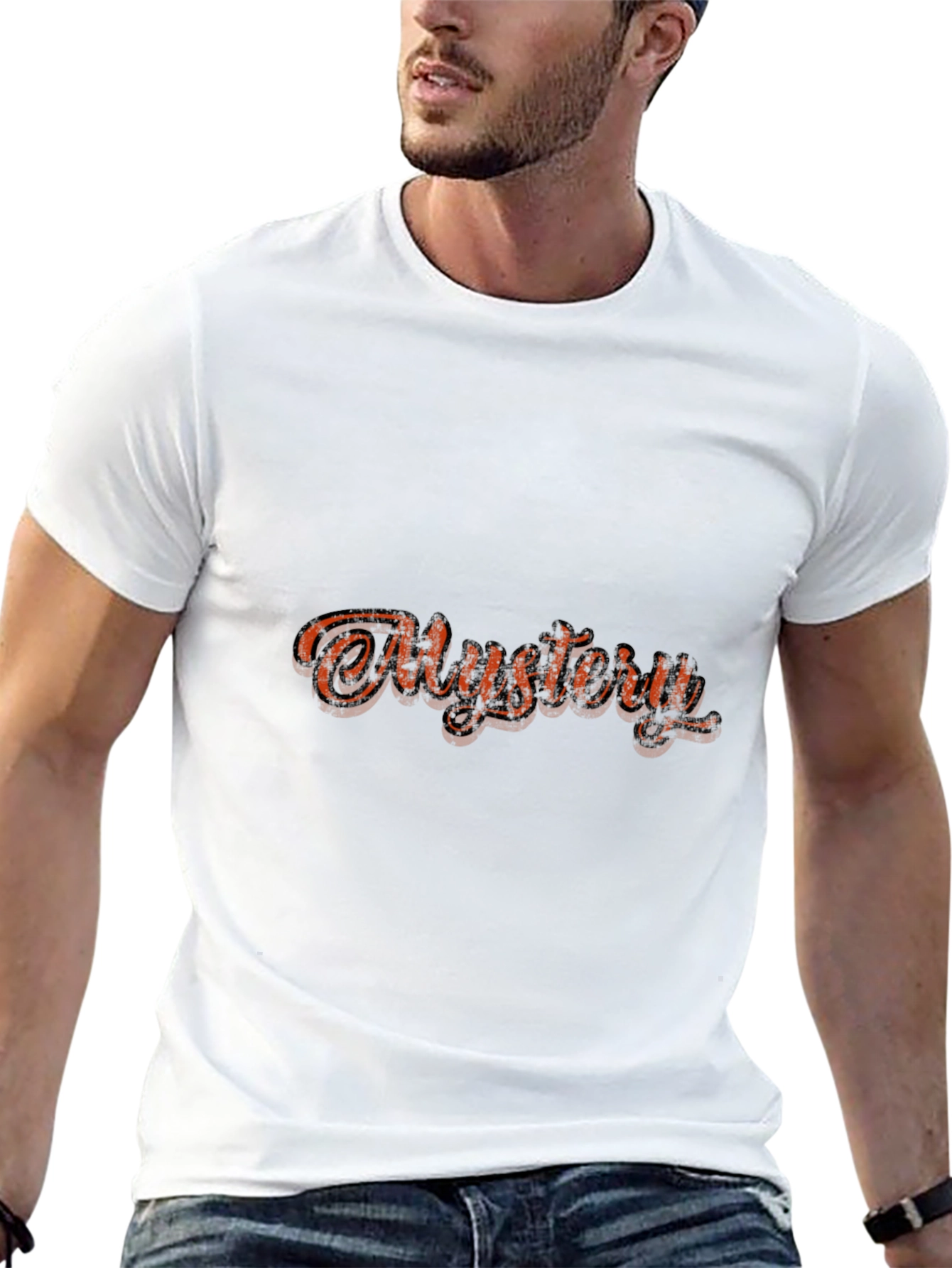 Mystery Graphic Tee - Retro Style Mens T-Shirt