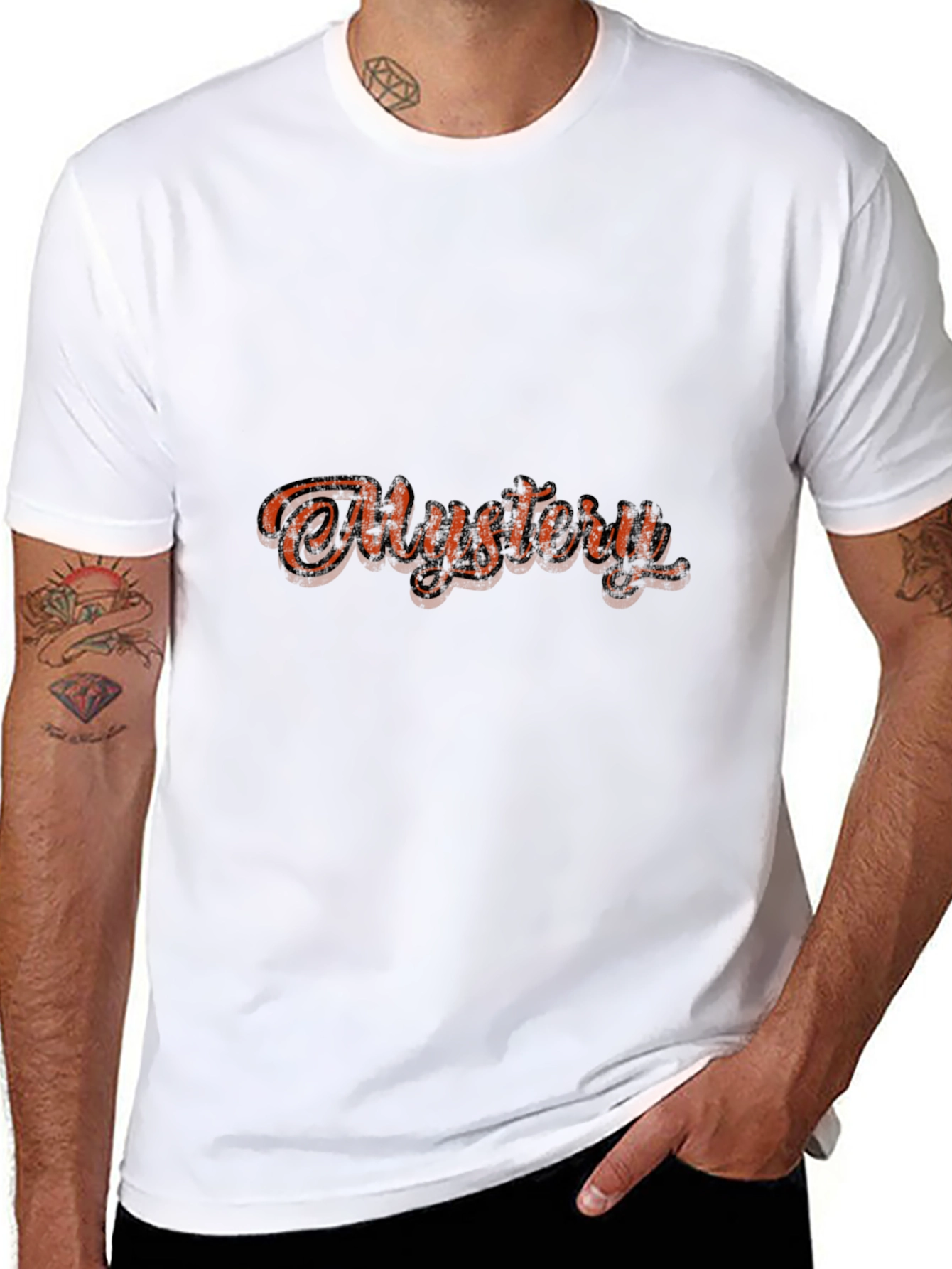 Mystery Graphic Tee - Retro Style Mens T-Shirt
