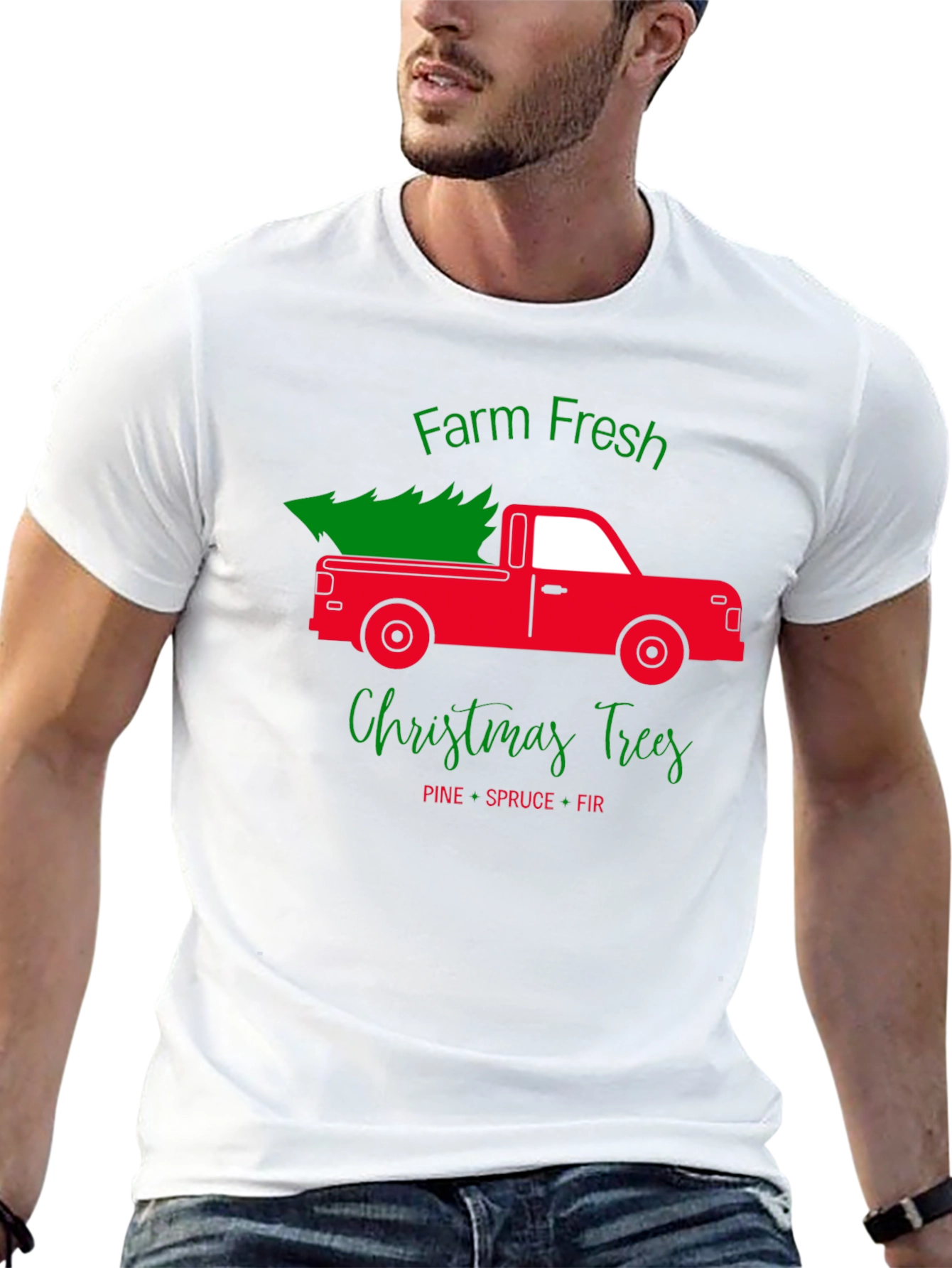Farm Fresh Christmas Trees Graphic Tee