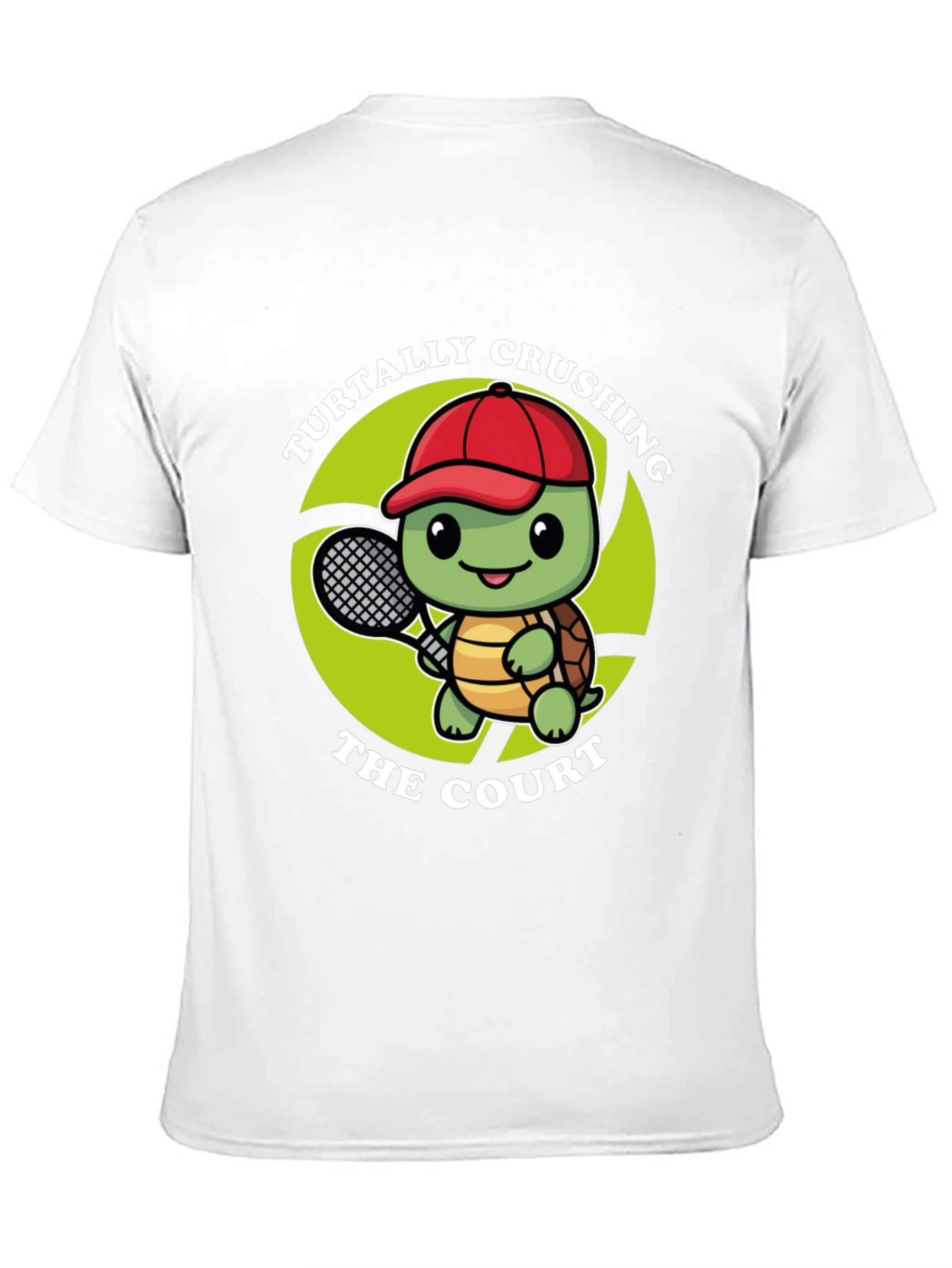 Turtally Crushing It! Tennis Turtle Graphic Tee