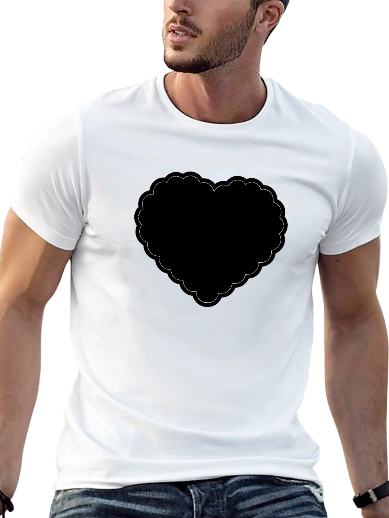 Black Heart Graphic T-Shirt - Stylish and Trendy