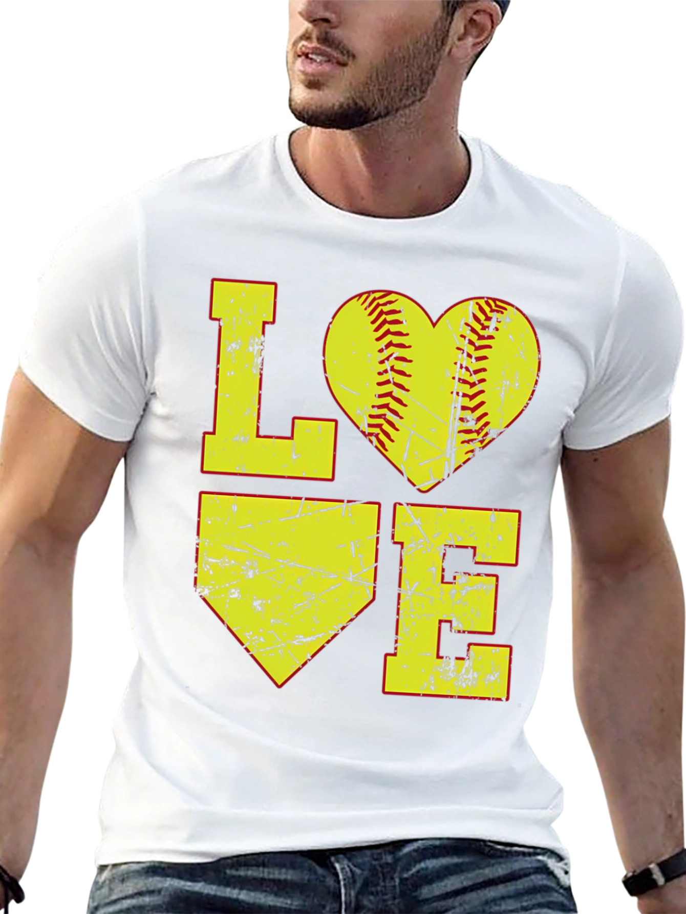 Softball Love Graphic Tee - Black