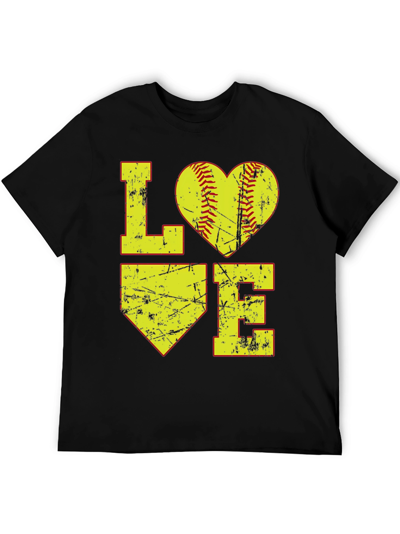 Softball Love Graphic Tee - Black