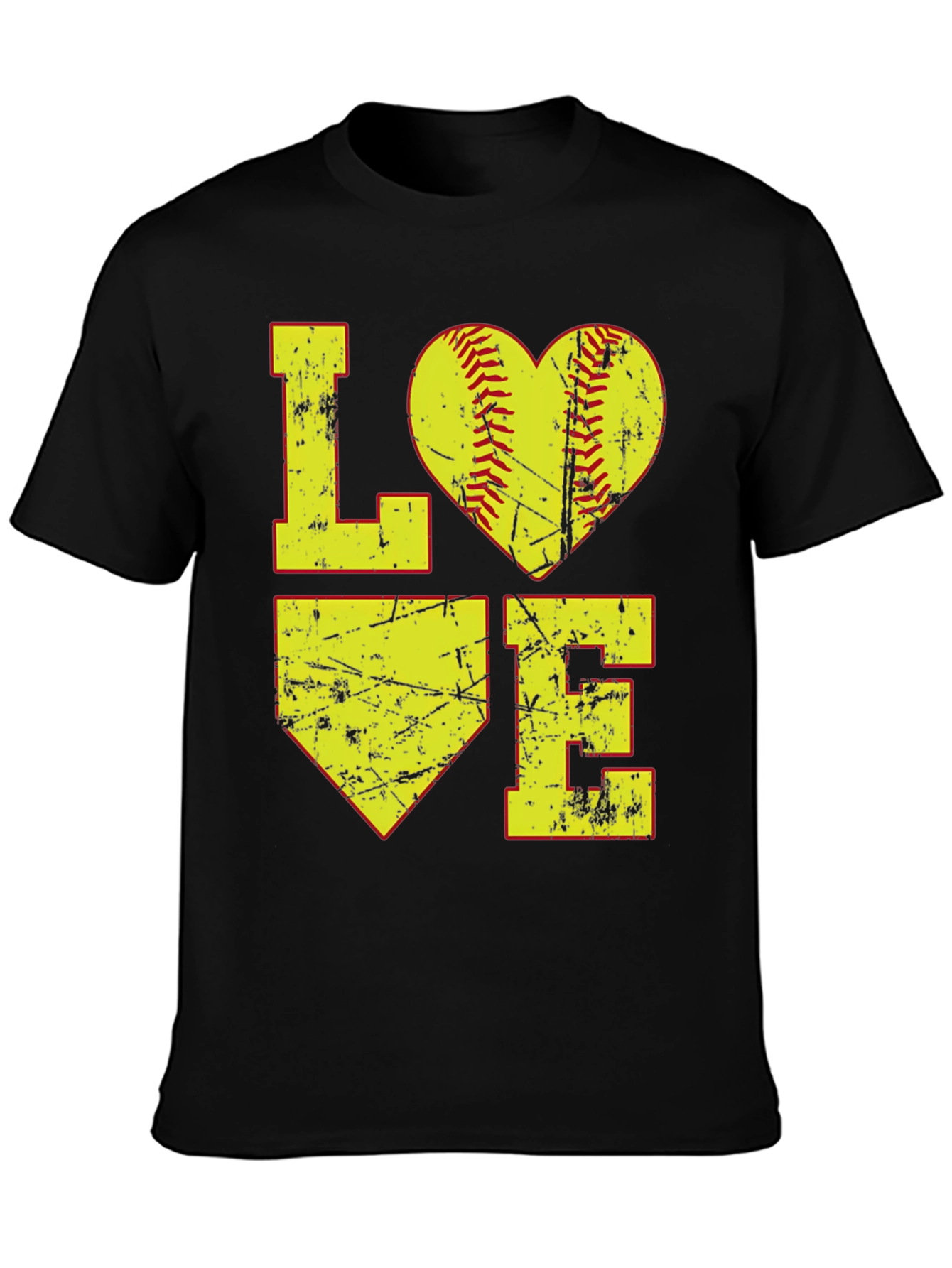 Softball Love Graphic Tee - Black