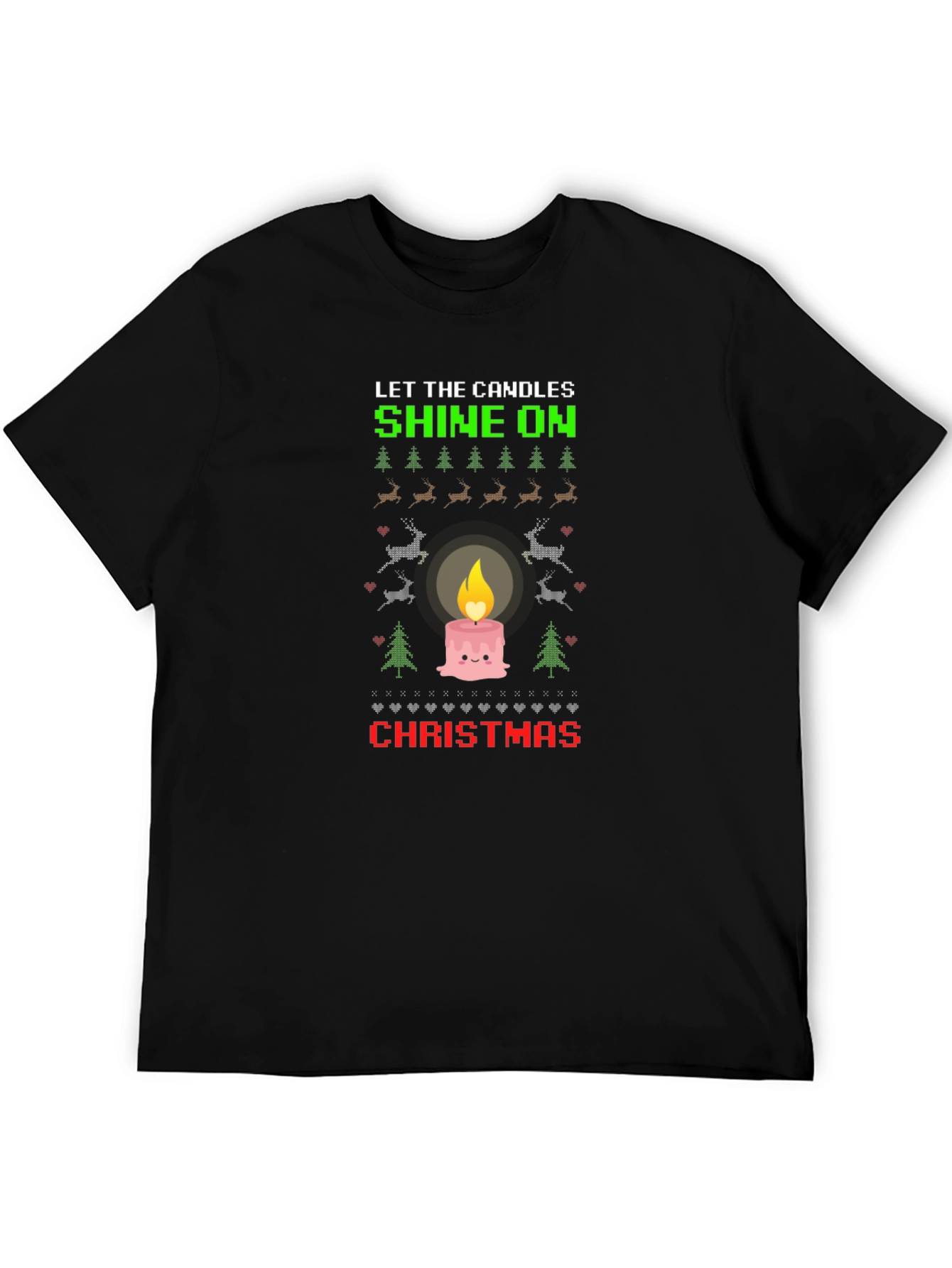 Christmas Candle T-Shirt - Holiday Festive Tee