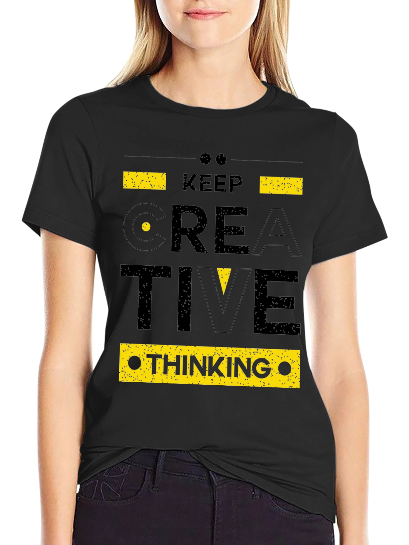Creative Thinking Graphic Black T-Shirt