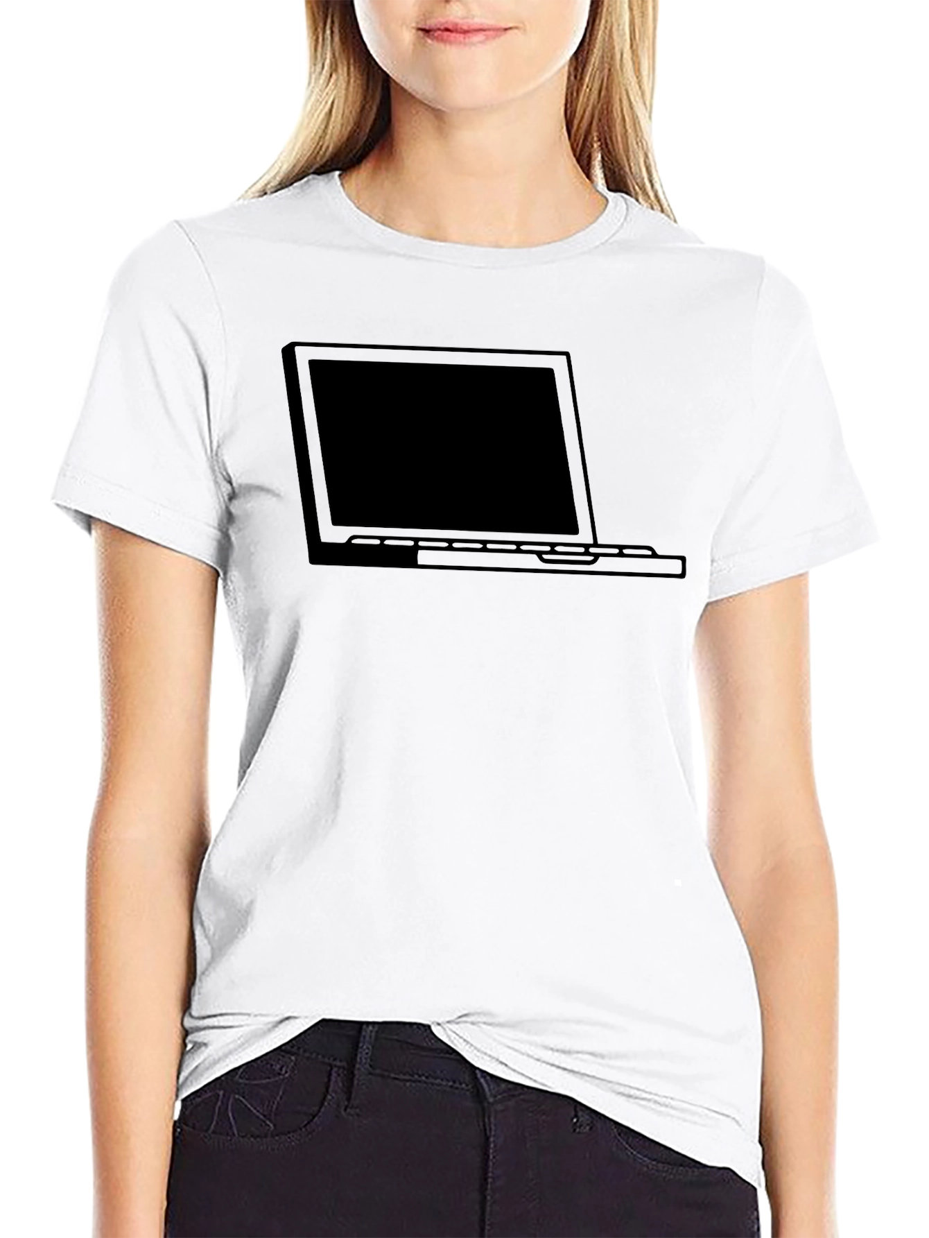 Laptop Graphic Black T-Shirt