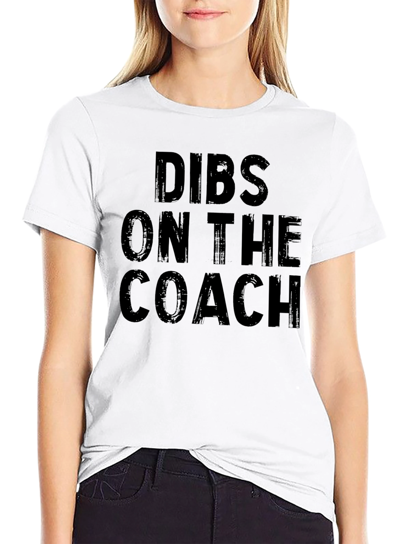 Dibs on The Coach - Novelty Graphic T-Shirt