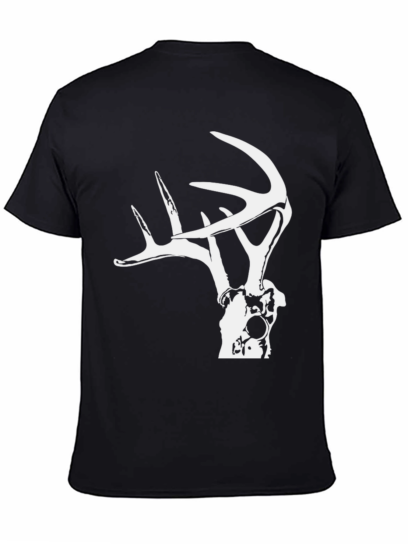 Black Deer Skull Graphic Tee - Hunting Shirt