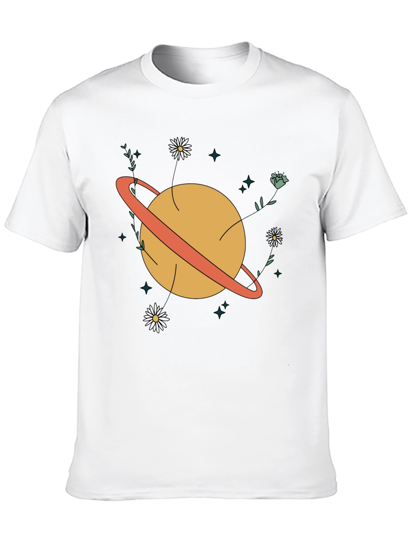 Planet Flowers Graphic T-Shirt