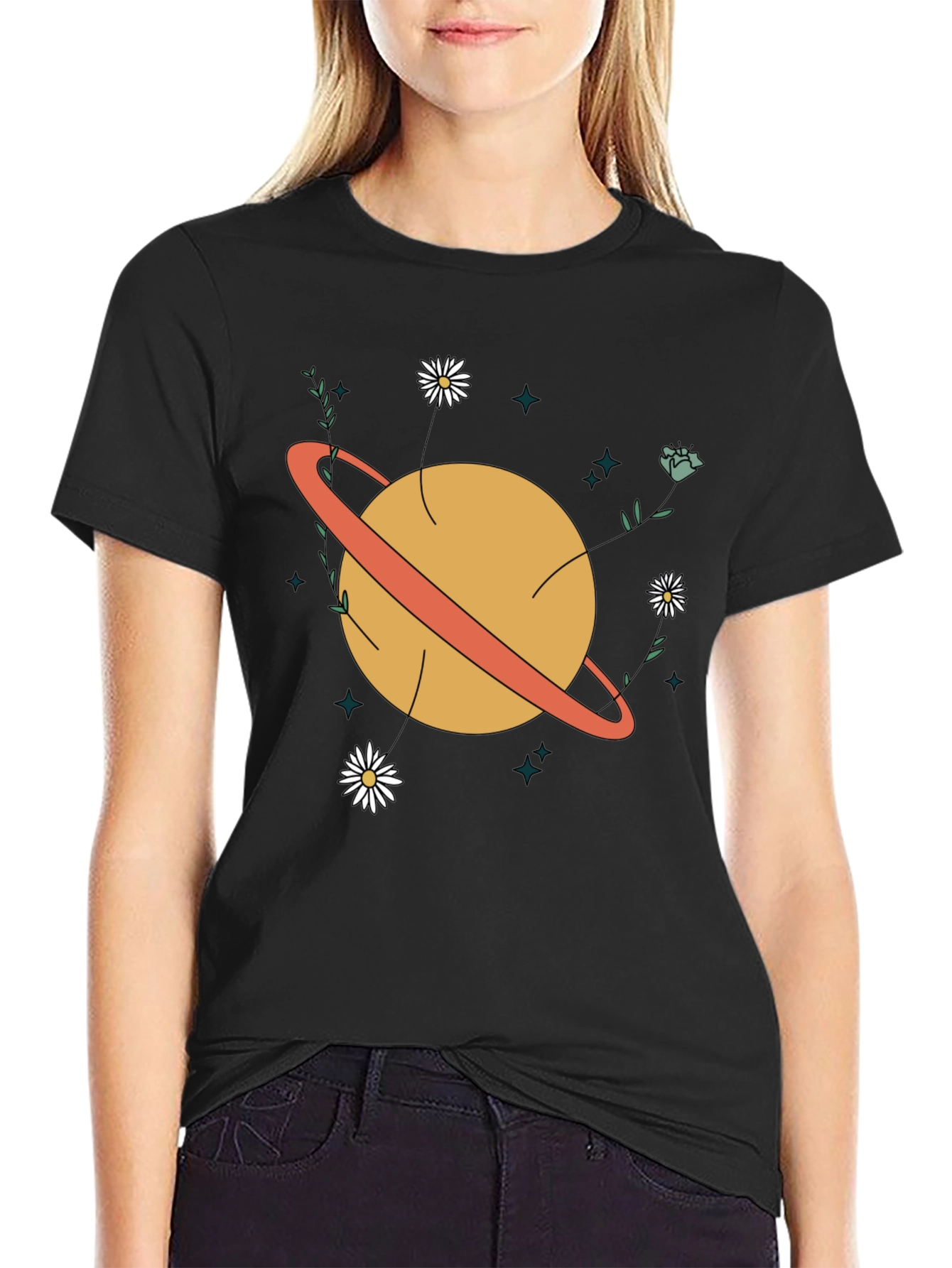Planet Flowers Graphic T-Shirt