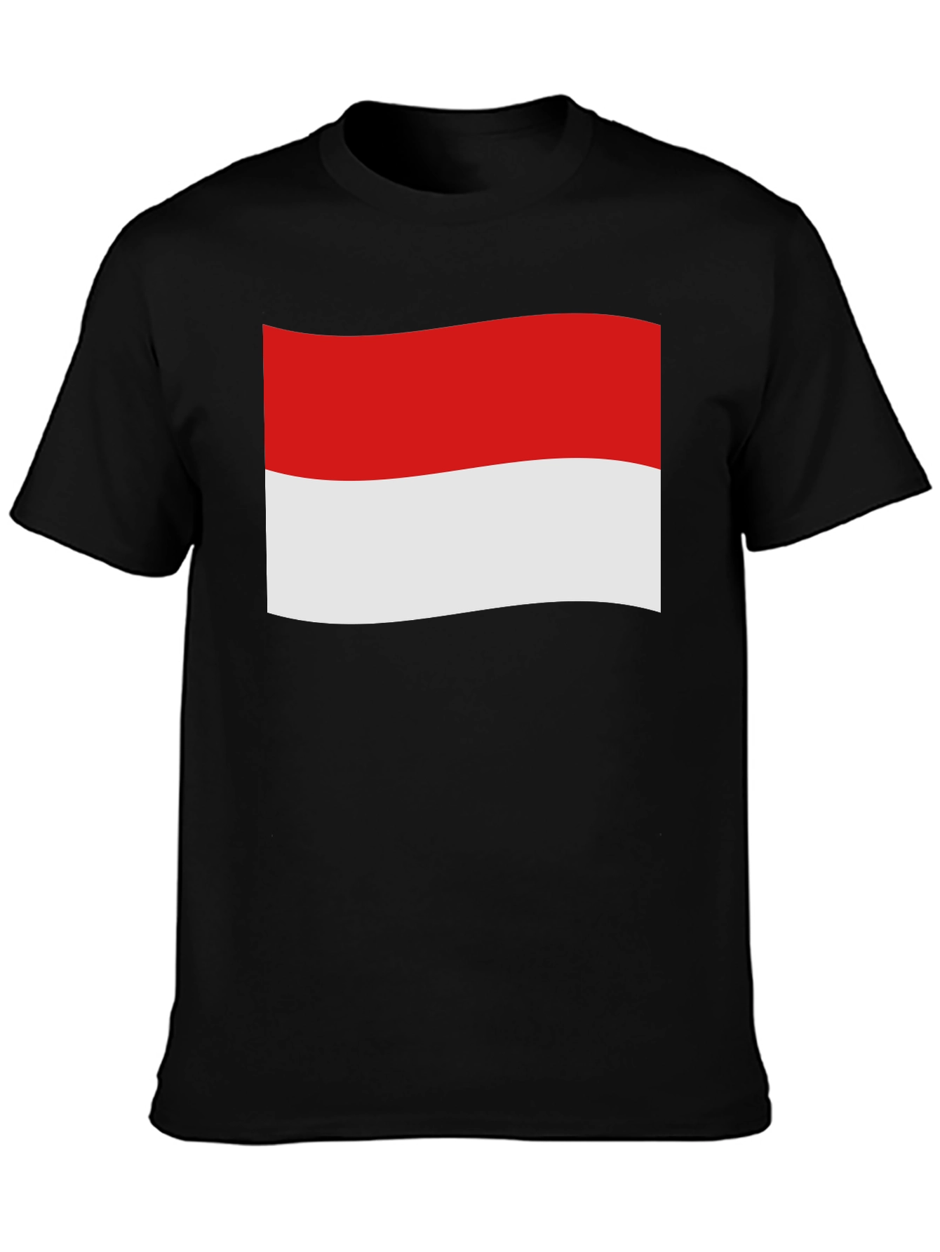 Indonesia Flag Graphic Black T-Shirt