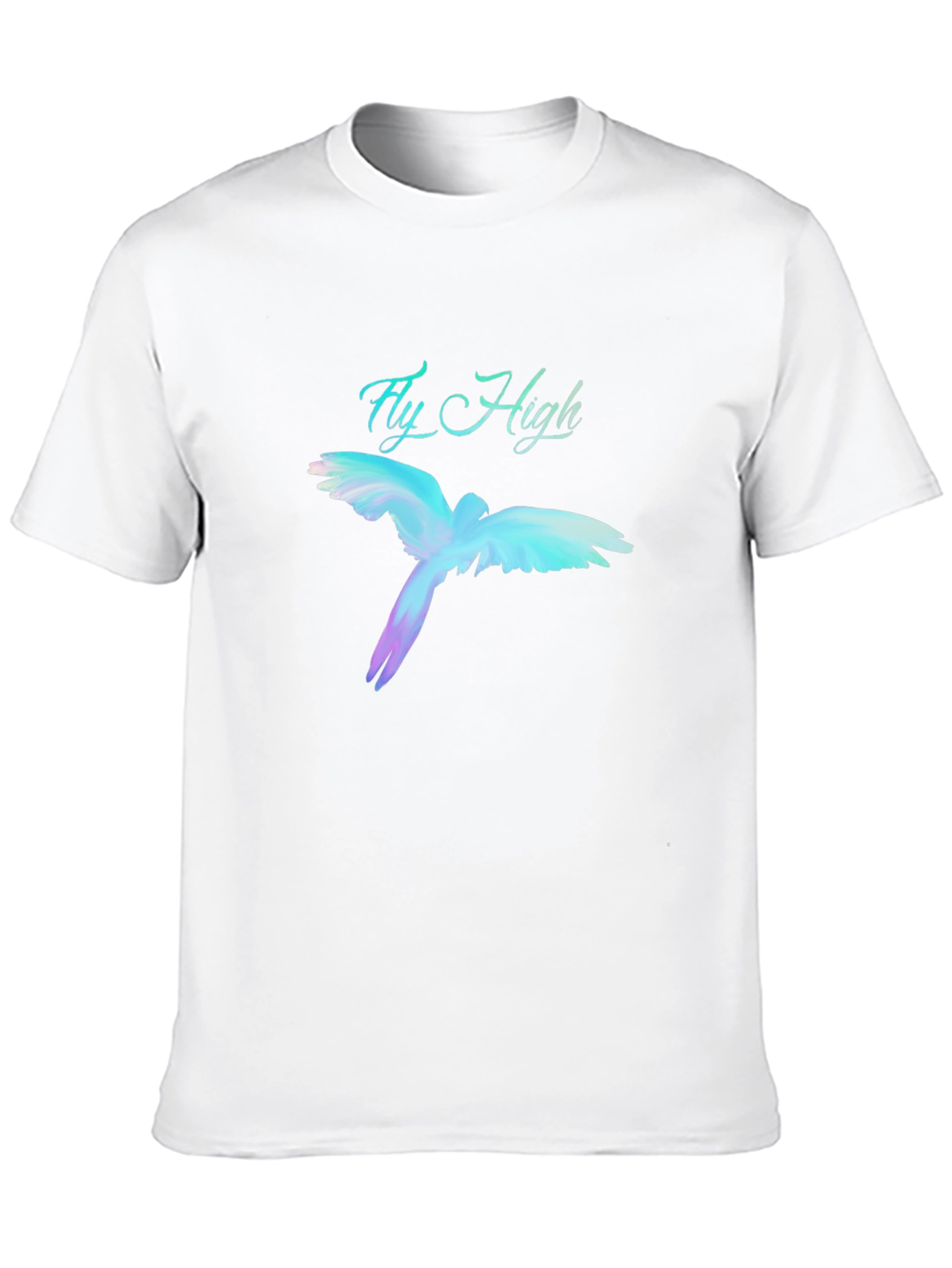 Fly High Parrot Graphic Black T-Shirt
