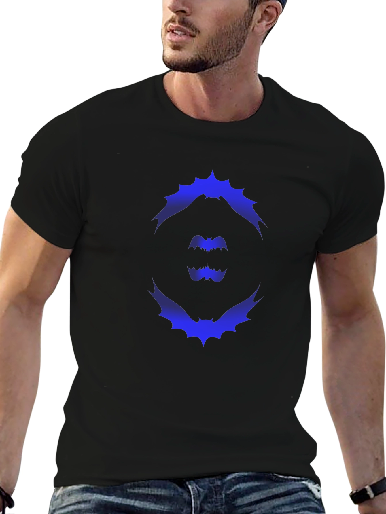 Cool Bat Graphic T-Shirt - Black