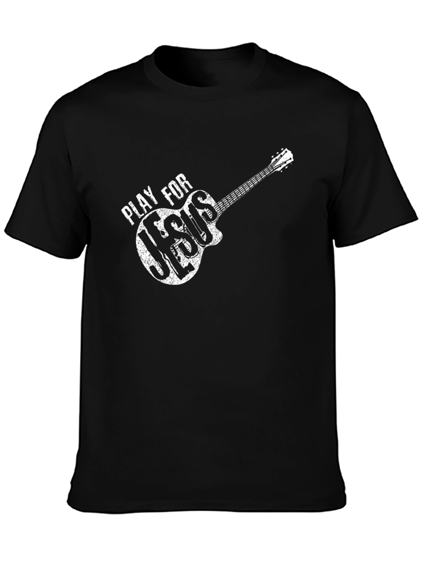 Play For Jesus Guitar T-Shirt - Black