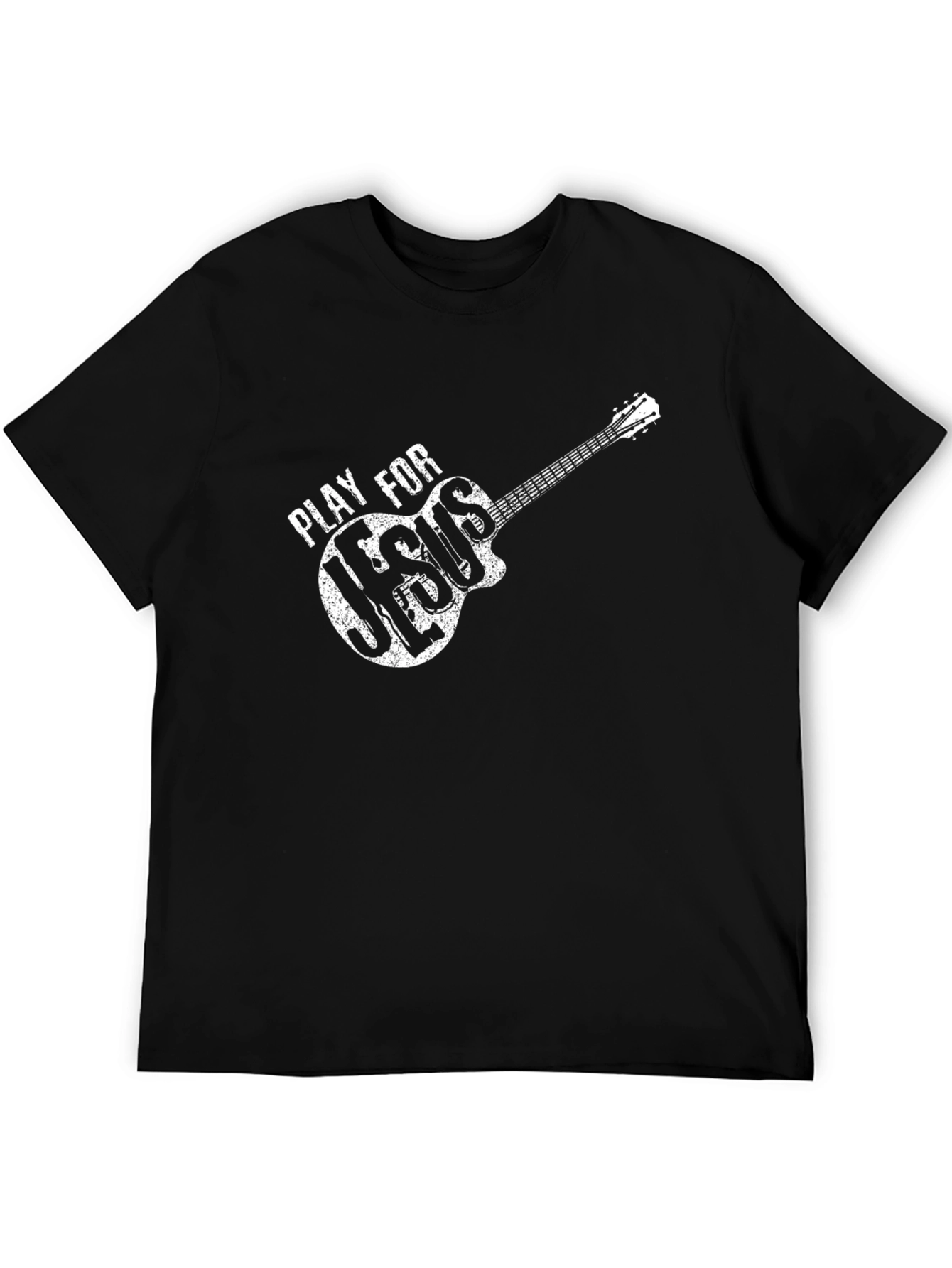 Play For Jesus Guitar T-Shirt - Black