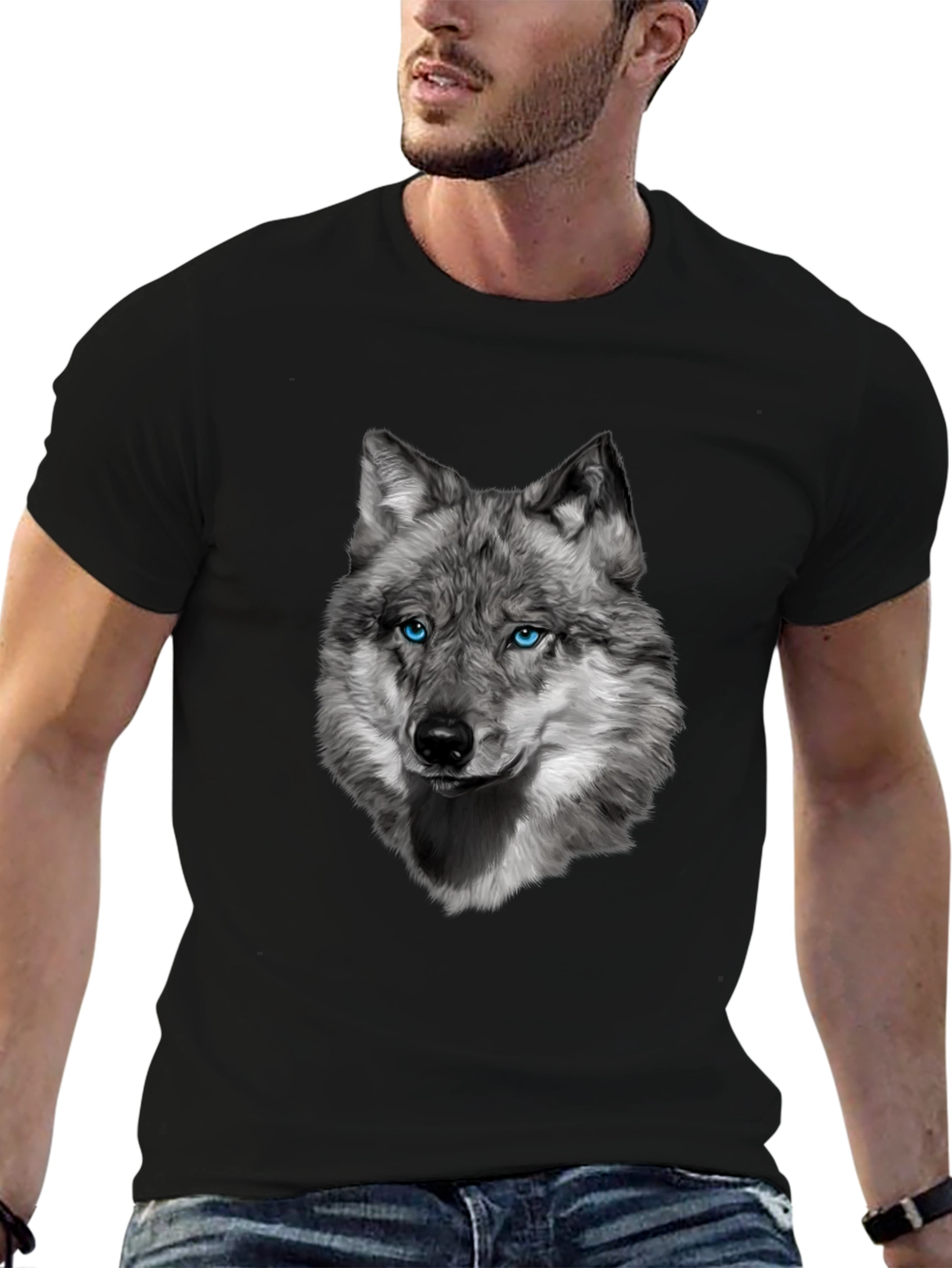 Wolf Graphic Tee - Cool Animal Print Shirt