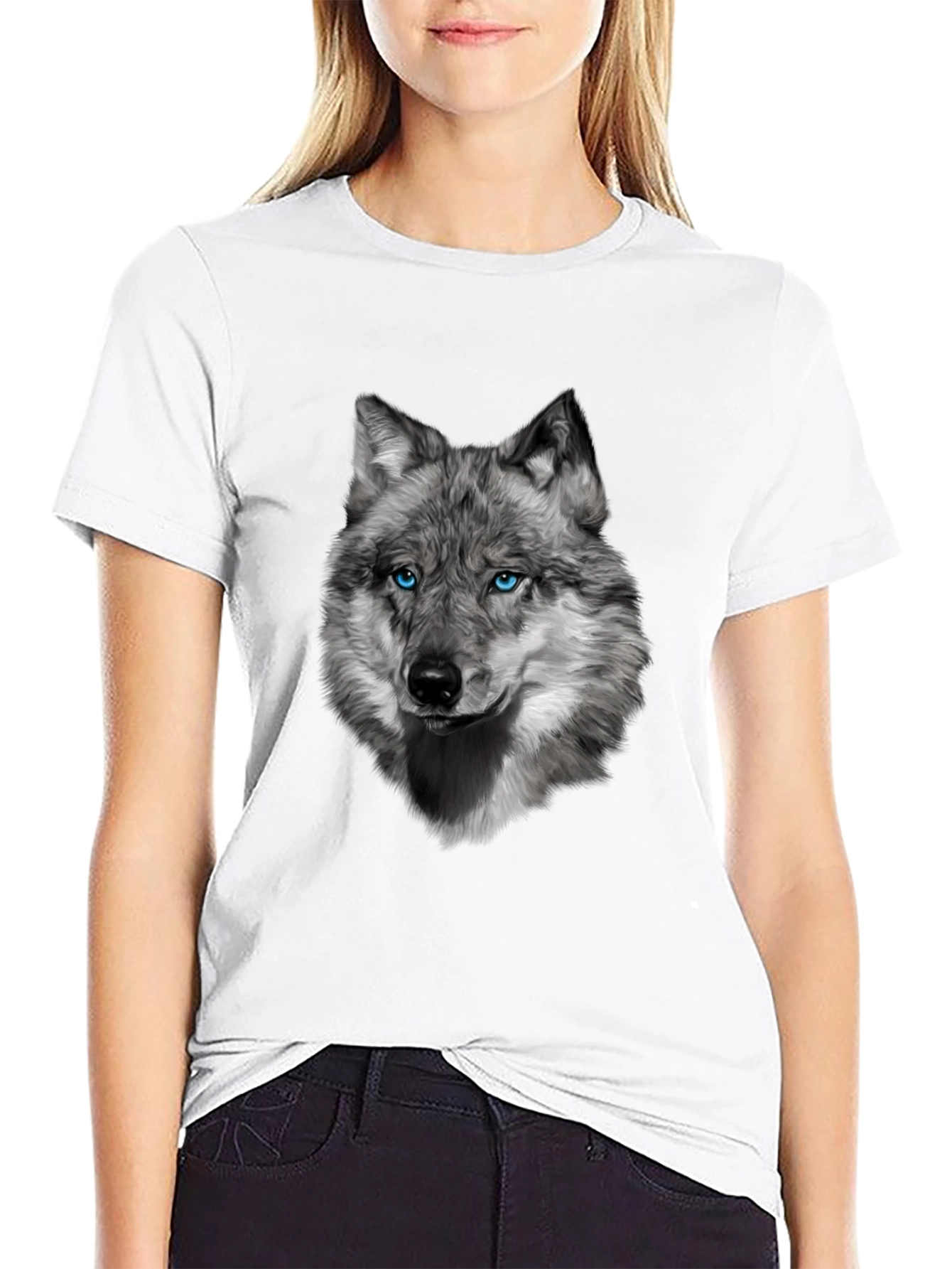 Wolf Graphic Tee - Cool Animal Print Shirt