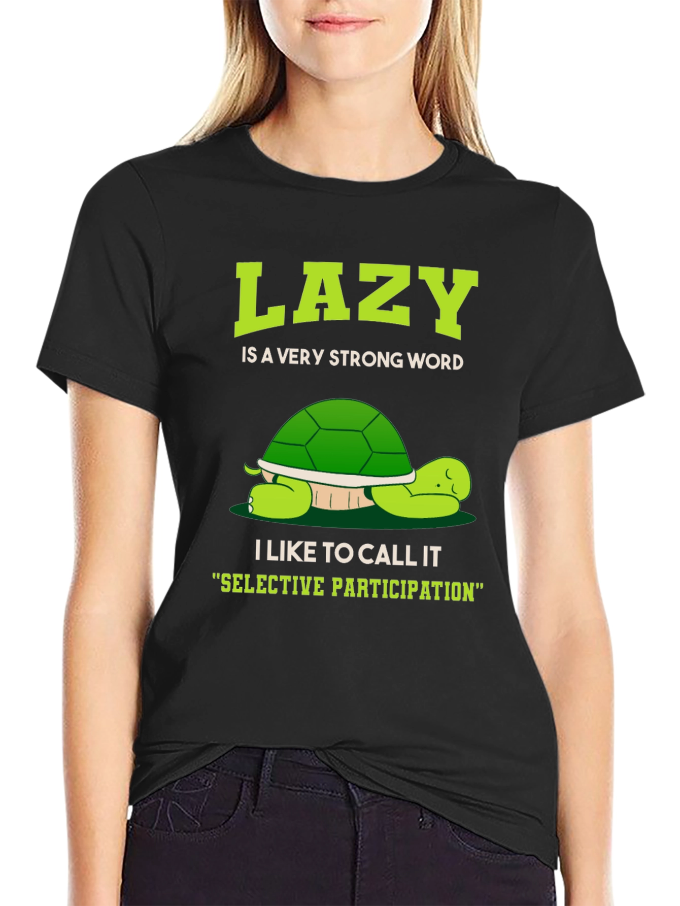 Lazy Turtle Graphic T-Shirt - Funny Animal Tee