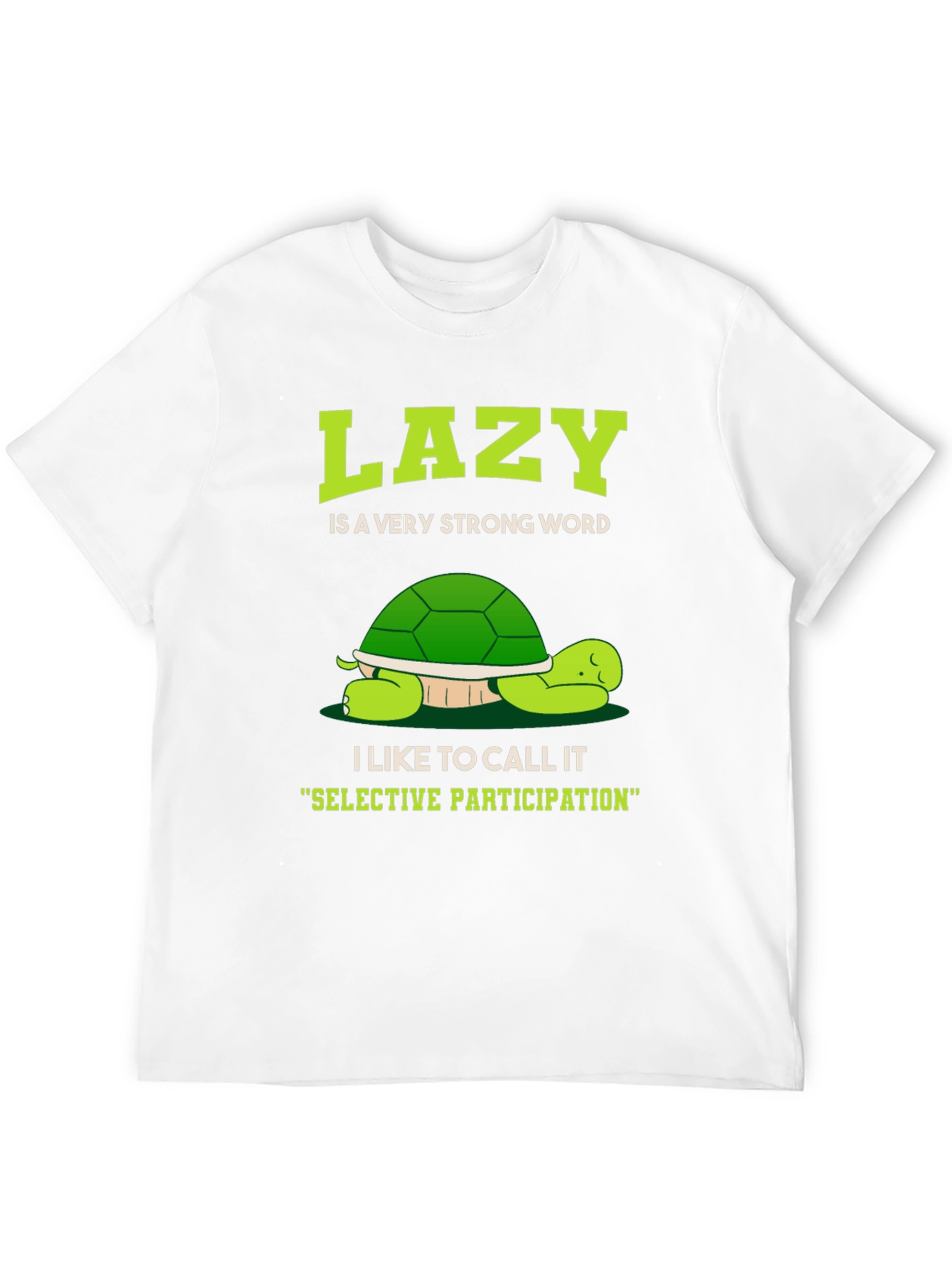 Lazy Turtle Graphic T-Shirt - Funny Animal Tee