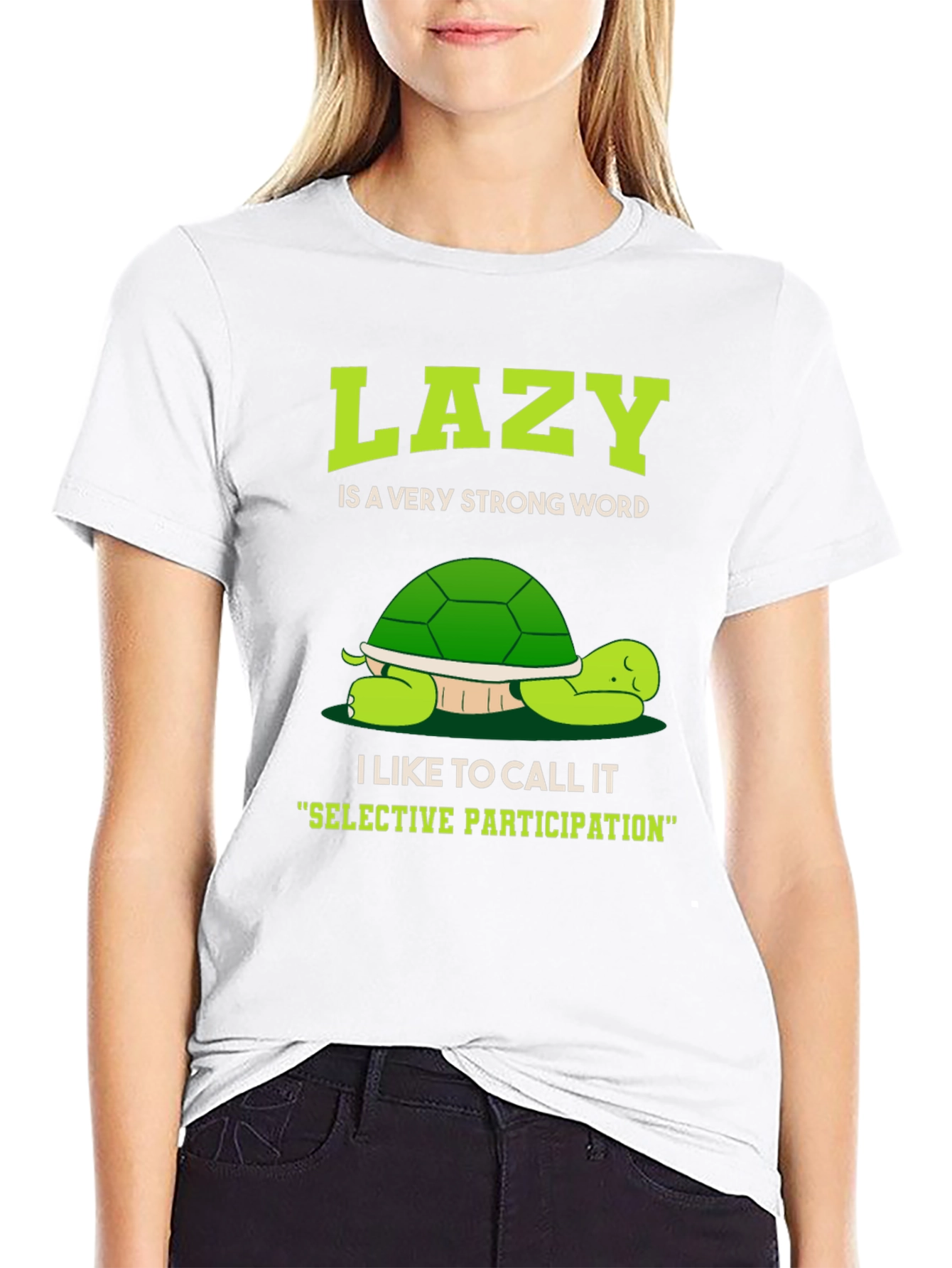 Lazy Turtle Graphic T-Shirt - Funny Animal Tee