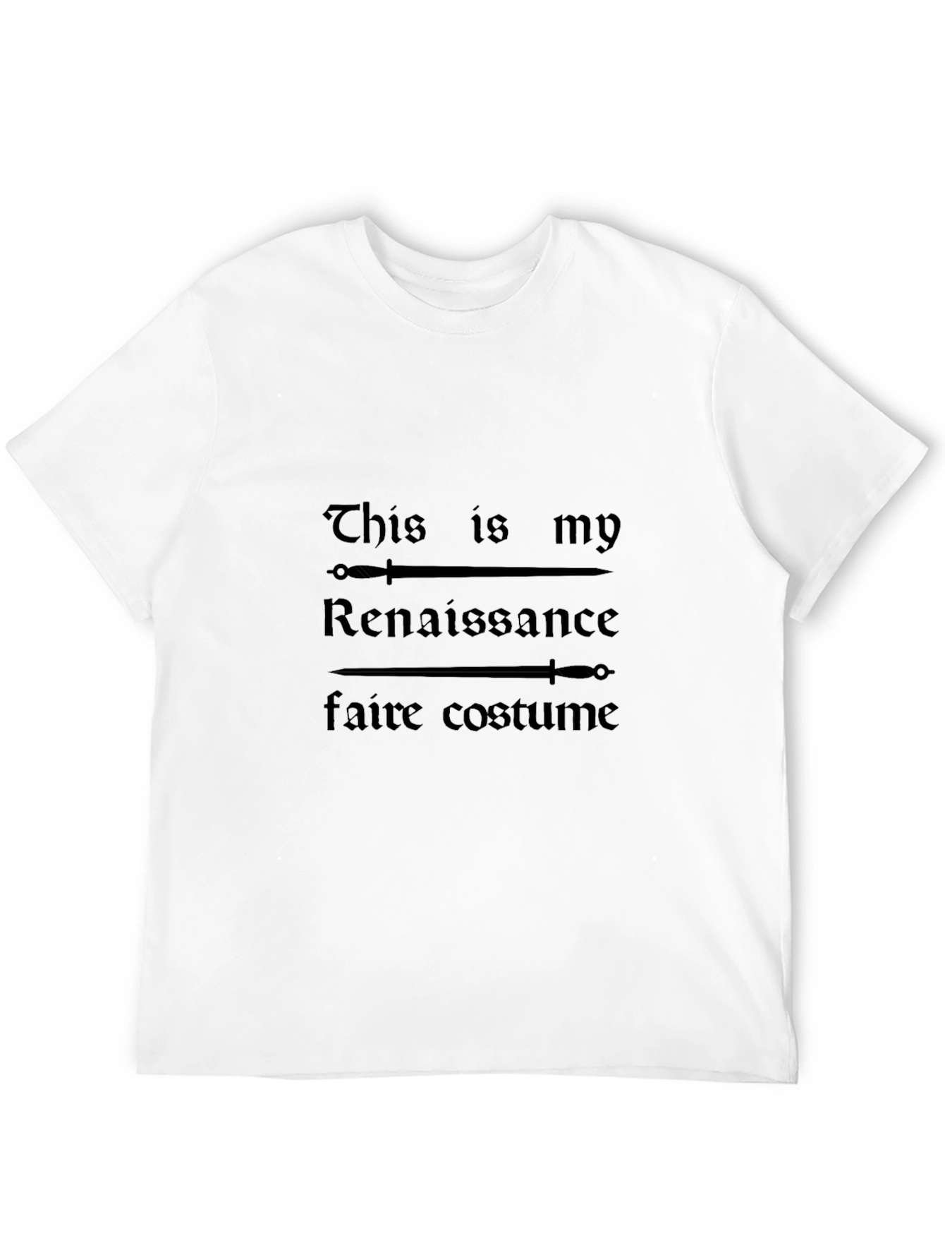 Renaissance Faire Costume T-Shirt - Mens Black Tee