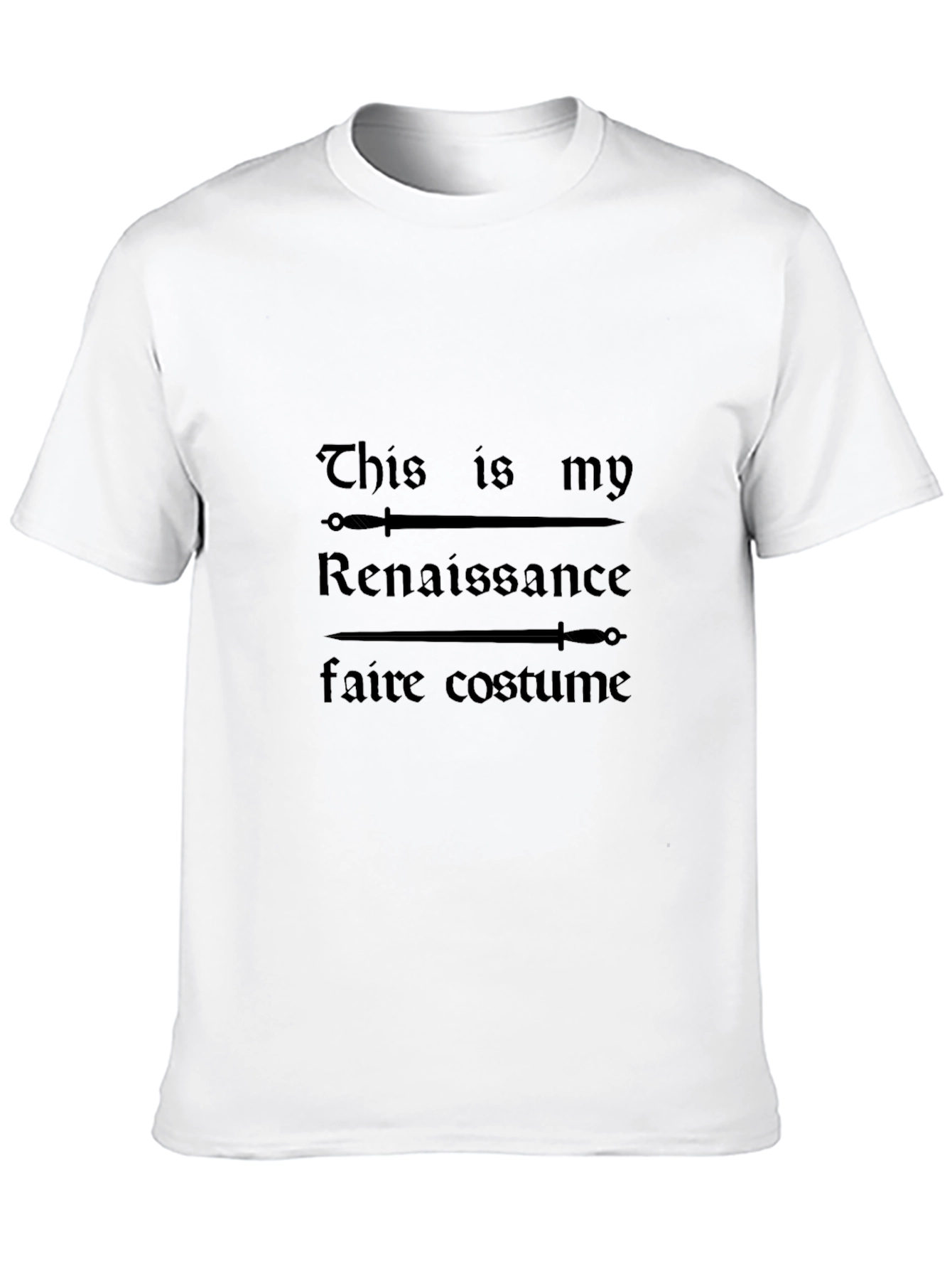 Renaissance Faire Costume T-Shirt - Mens Black Tee