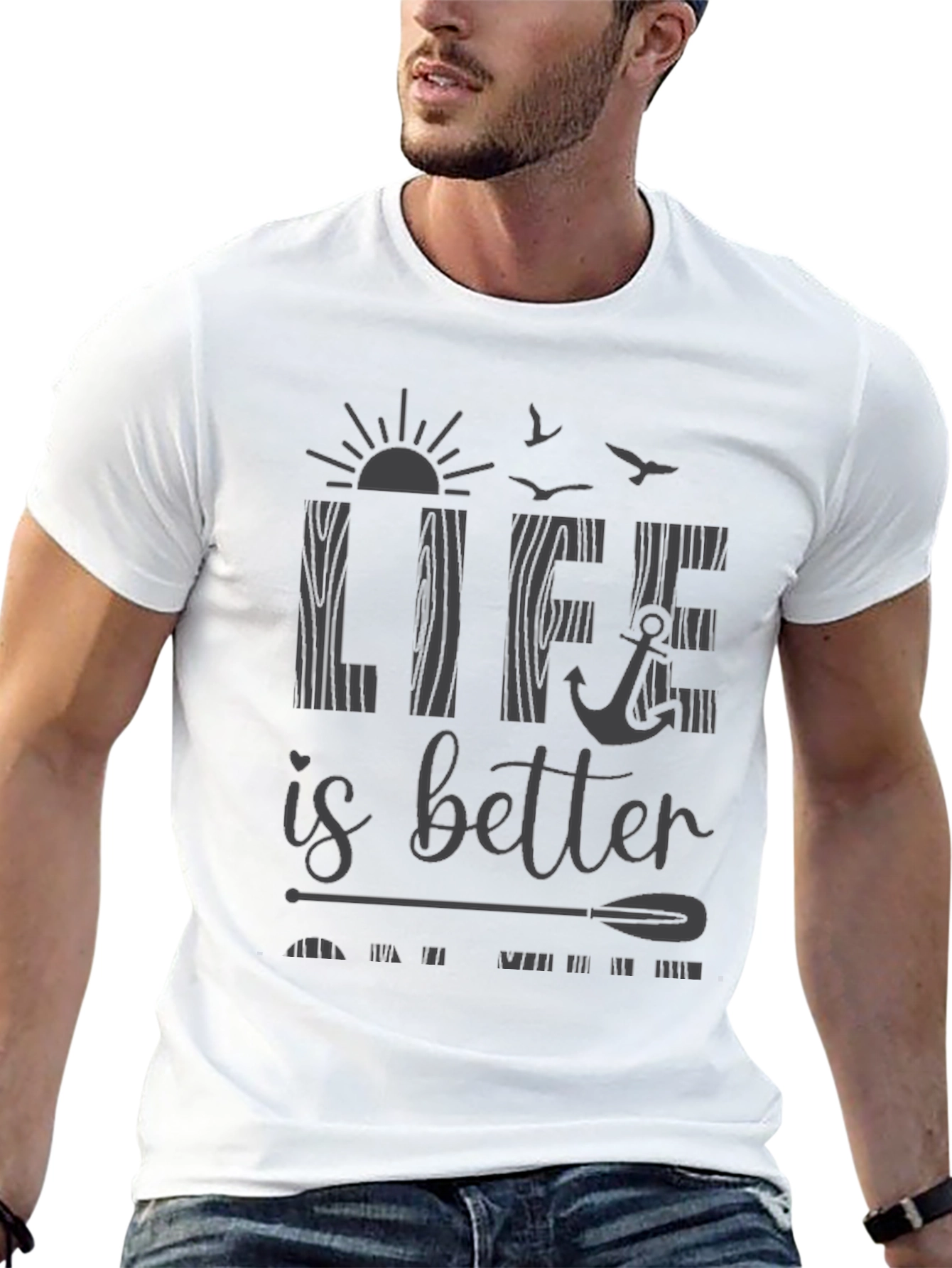 Life is Better Black Graphic Tee