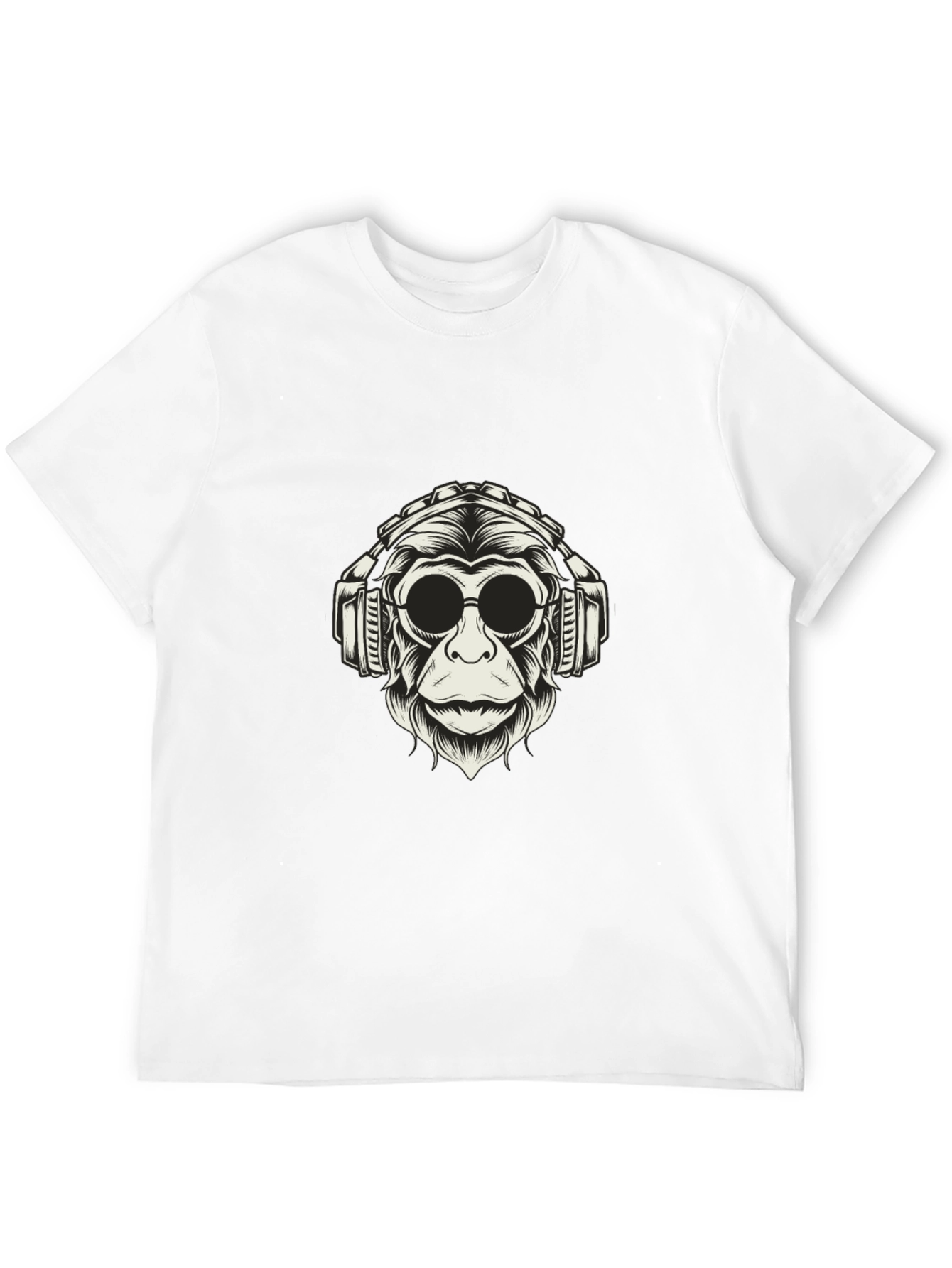 Cool Monkey Graphic Tee - Black Cotton Shirt