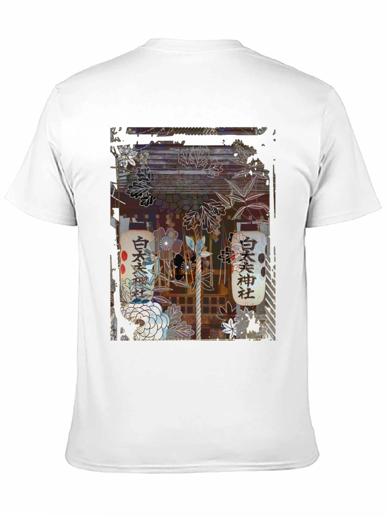 Japanese Shrine Graphic Tee - Unisex Black T-Shirt
