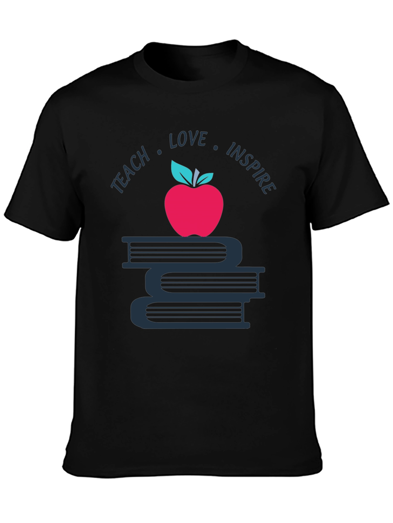 Teach Love Inspire T-Shirt Apple Book Graphic
