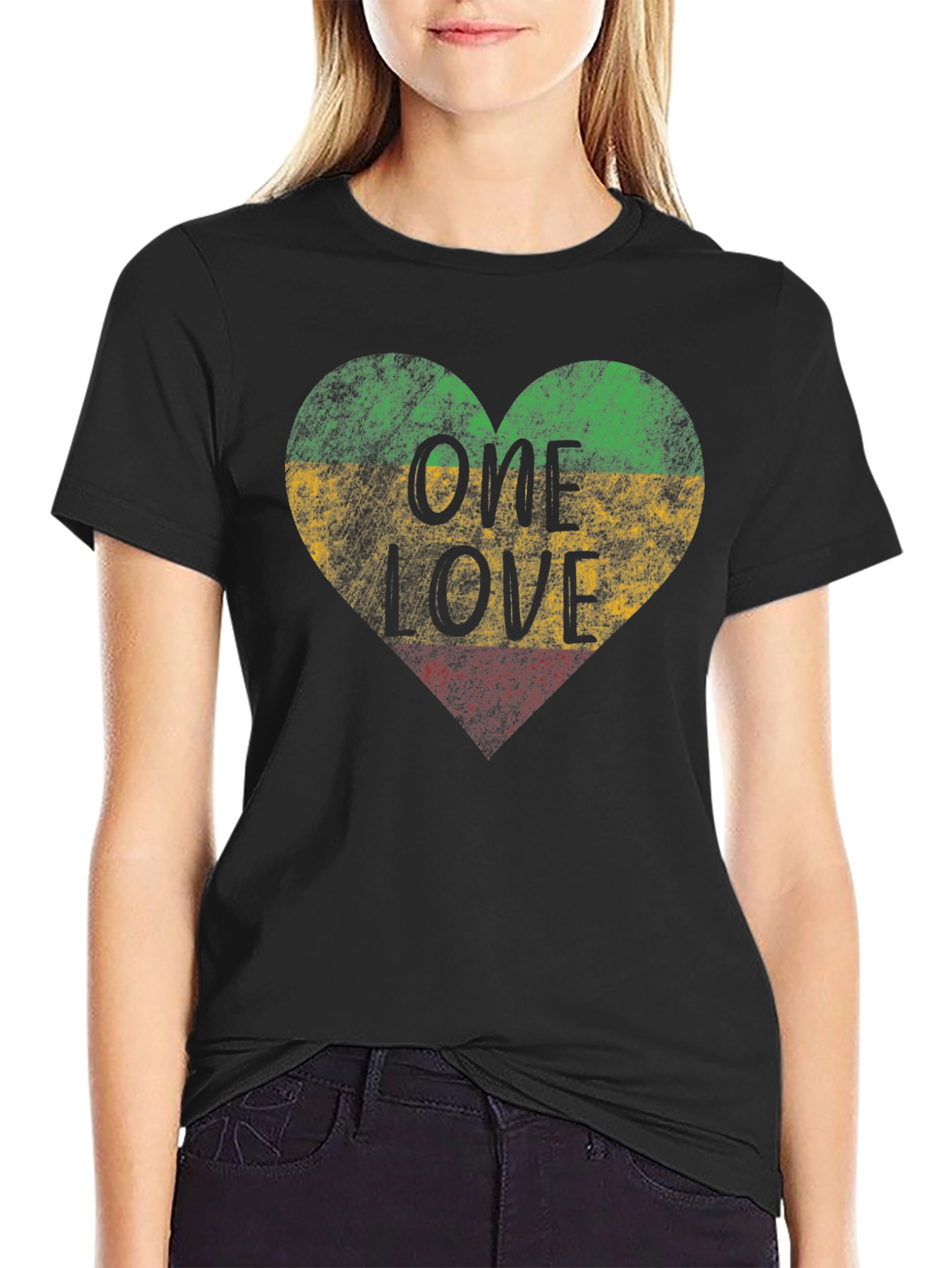One Love Rasta Heart T-Shirt