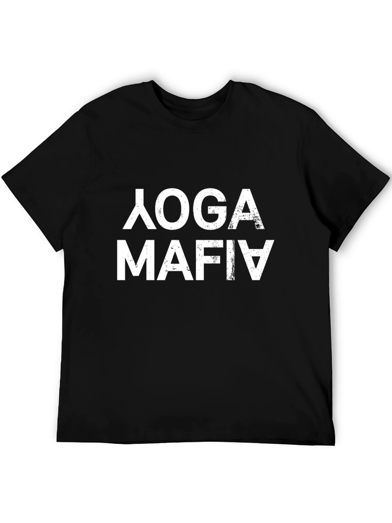 Yoga Mafia Graphic Tee - Black Cotton T-Shirt