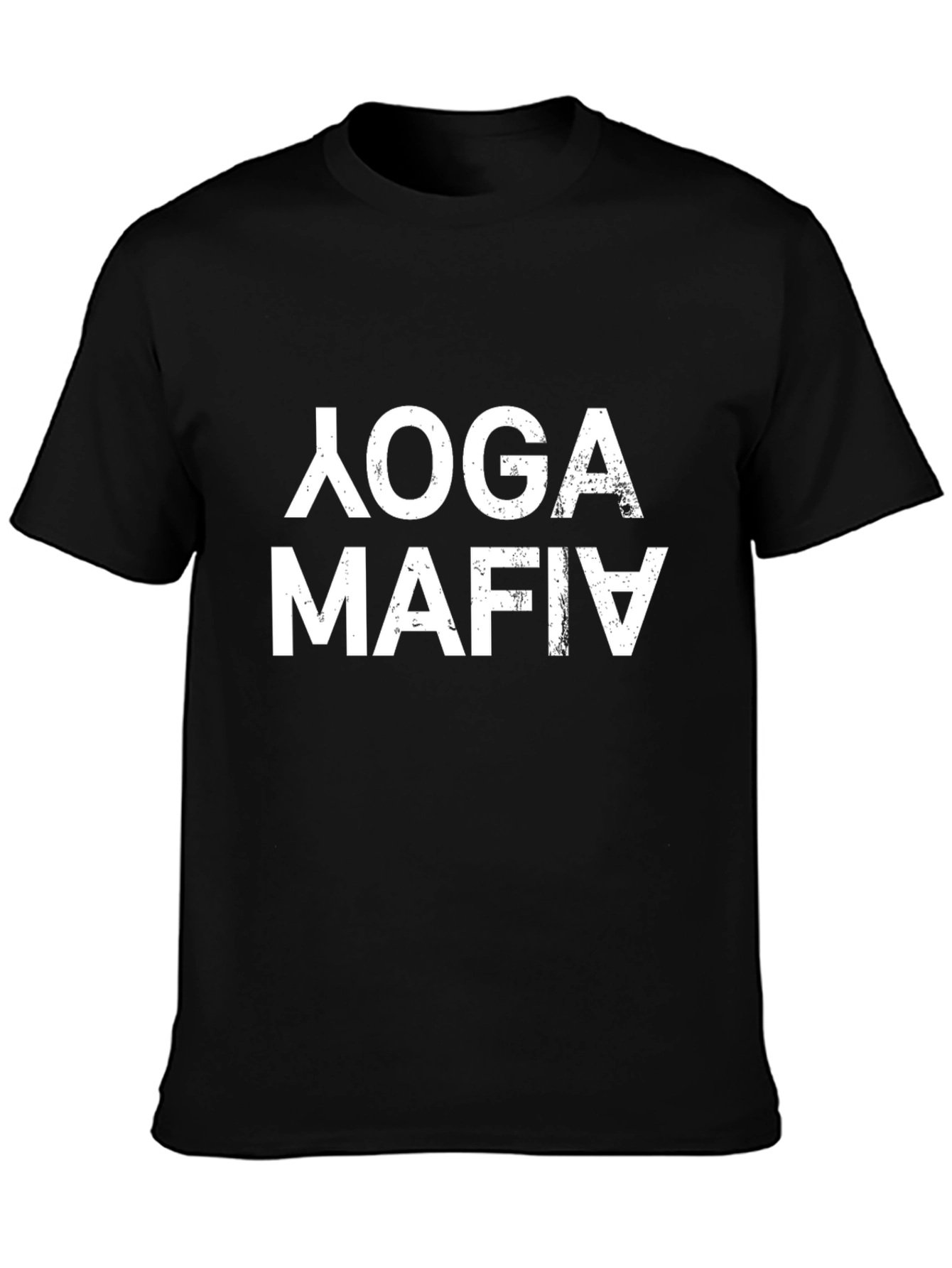 Yoga Mafia Graphic Tee - Black Cotton T-Shirt