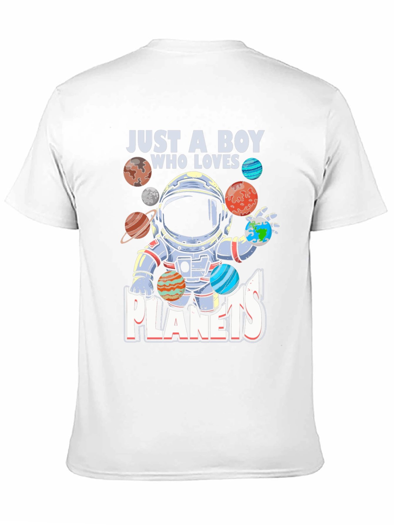 Boy Who Loves Planets T-Shirt - Astronaut & Space