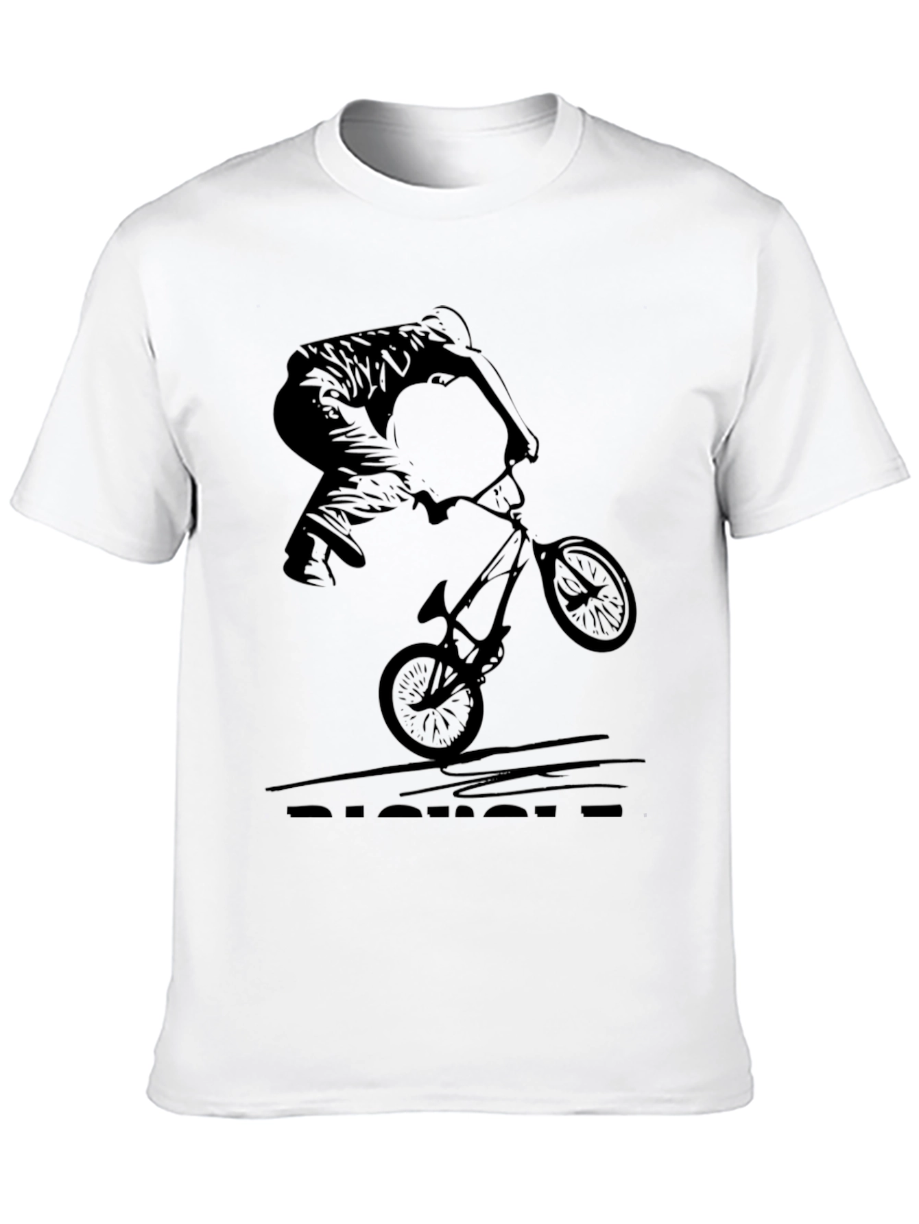 BMX Rider Graphic Tee - Black Cotton T-Shirt