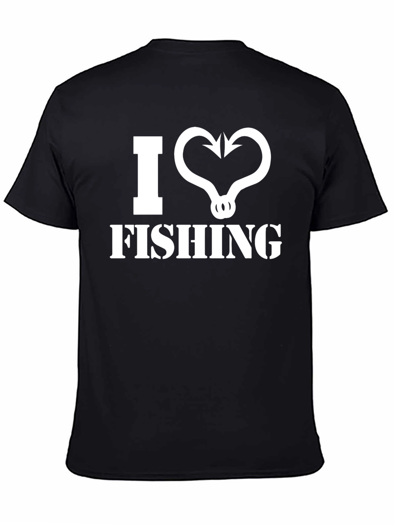 I Heart Fishing Black T-Shirt