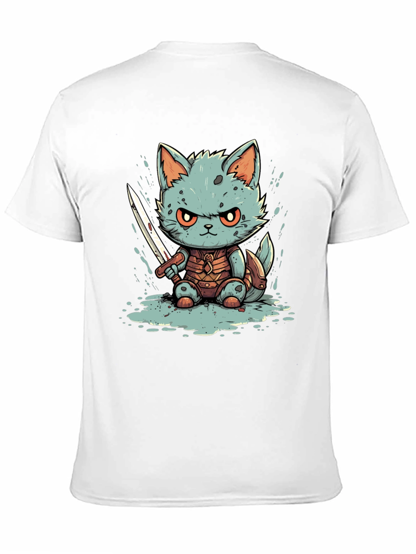 Warrior Cat Graphic Tee - Black
