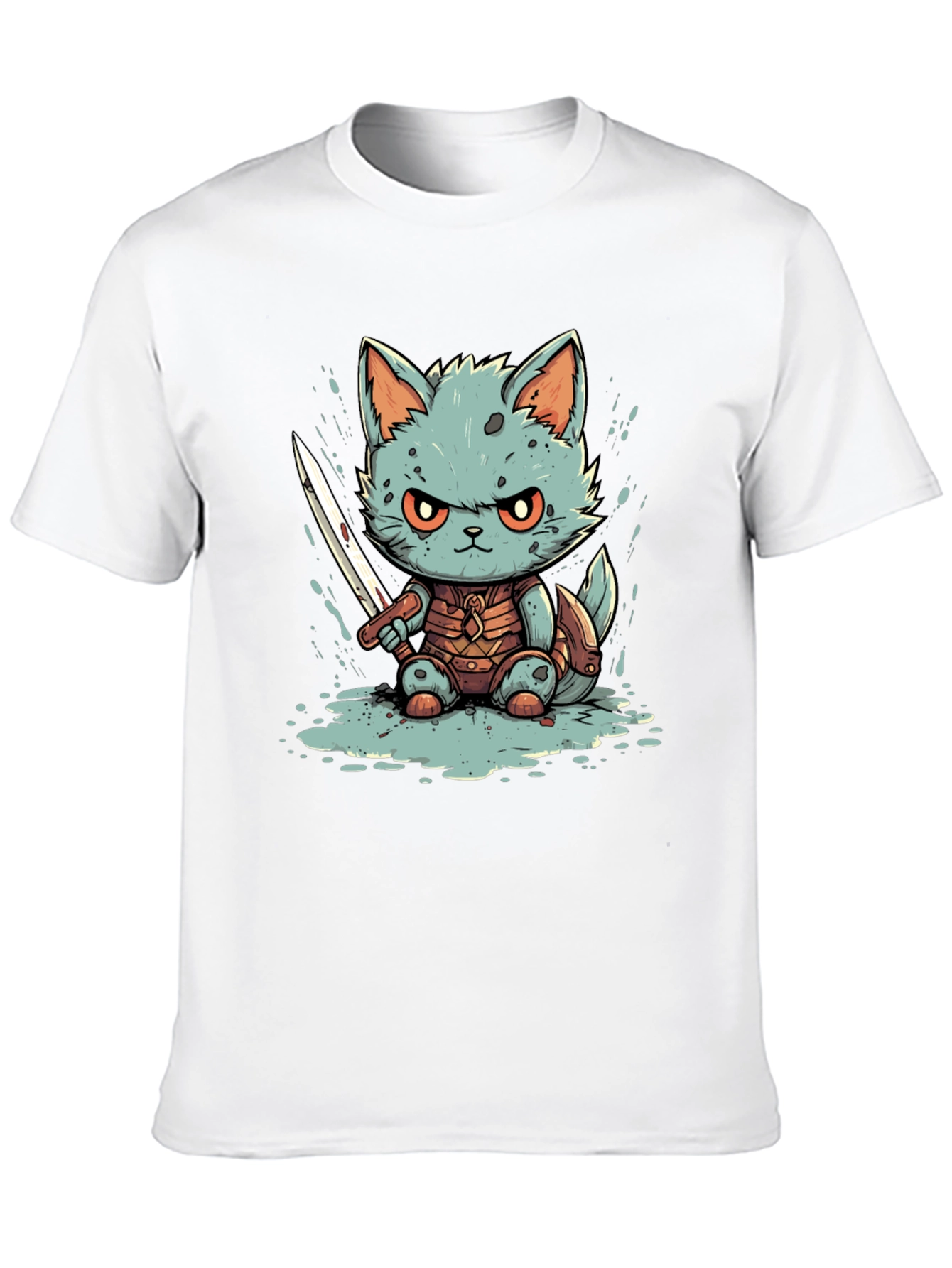 Warrior Cat Graphic Tee - Black
