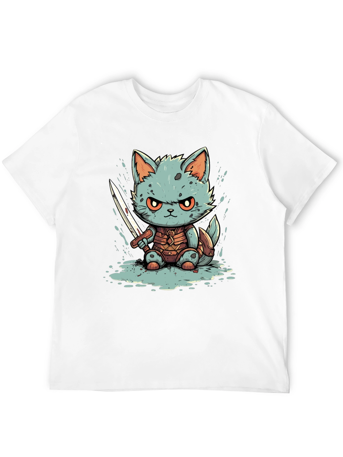 Warrior Cat Graphic Tee - Black